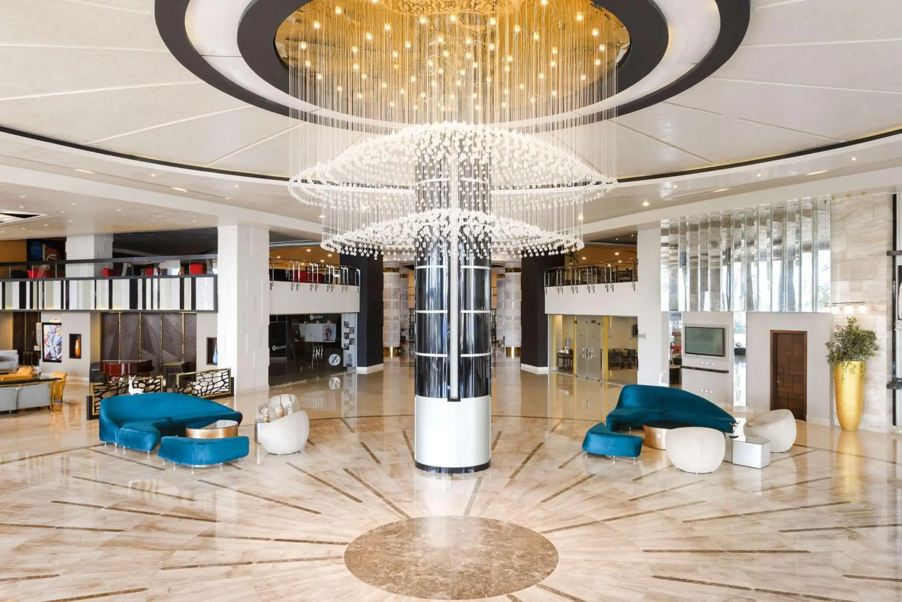 Lobby or reception in Radisson Blu Hotel & Convention Center, Alexandria Lobby or reception in Radisson Blu Hotel & Convention Center, Alexandria