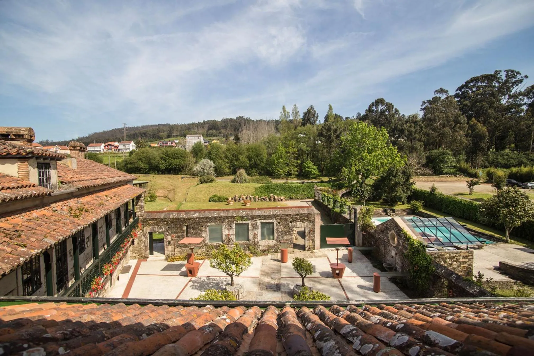 Garden view in Pazo da Merced