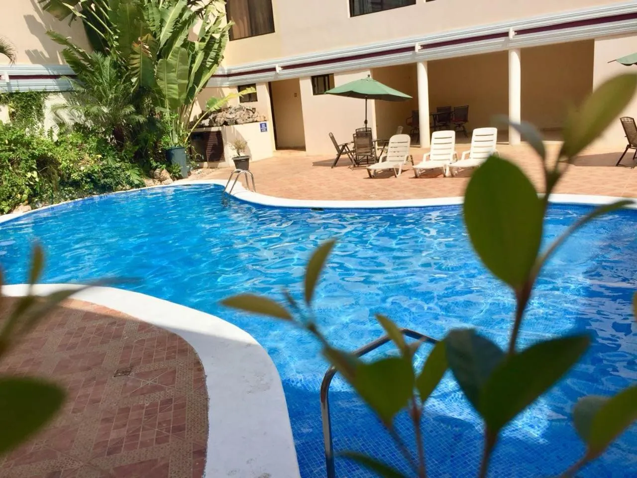 Pool view in Hotel Plaza Maria