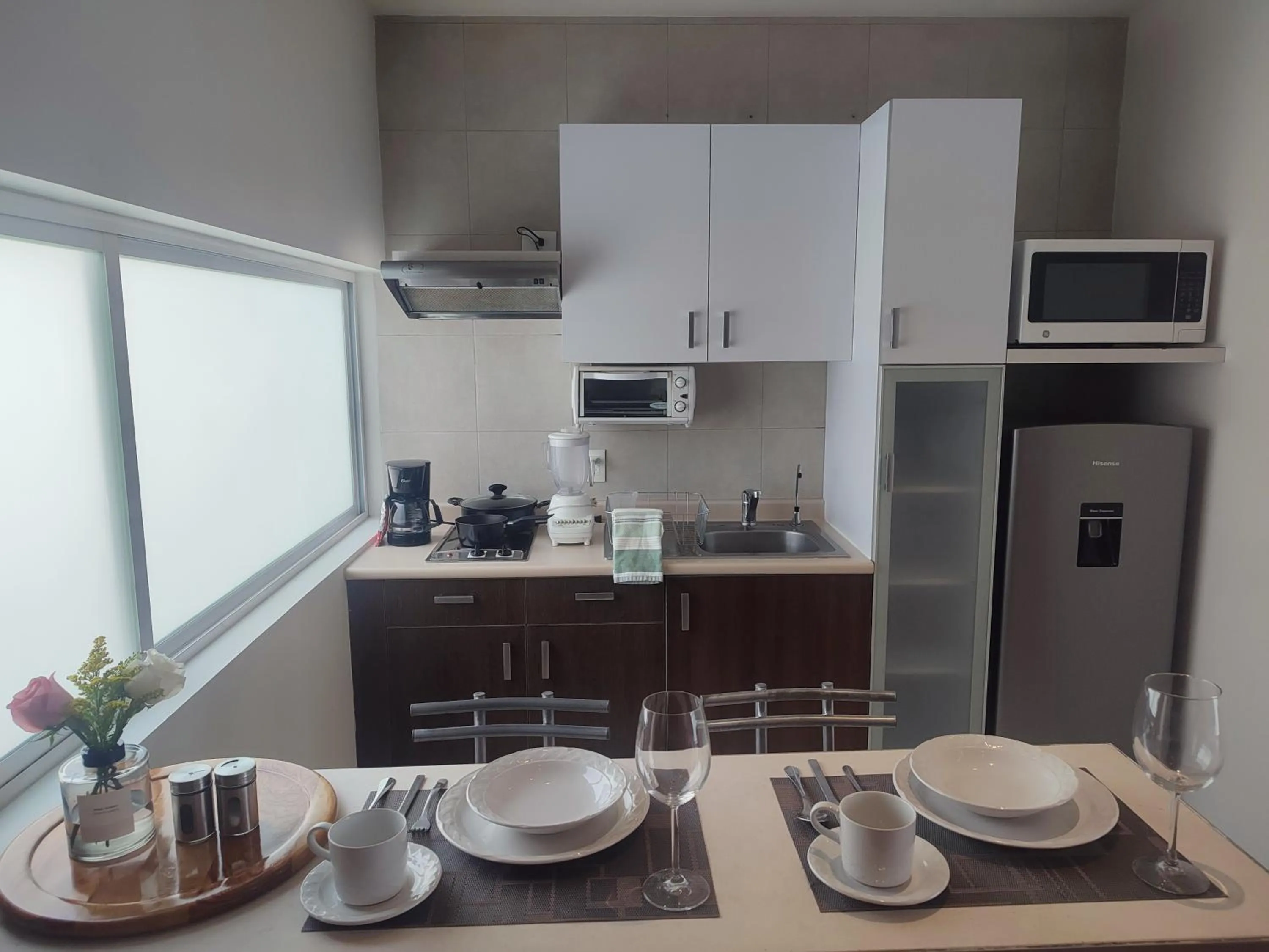 kitchen in Lombardo Suites