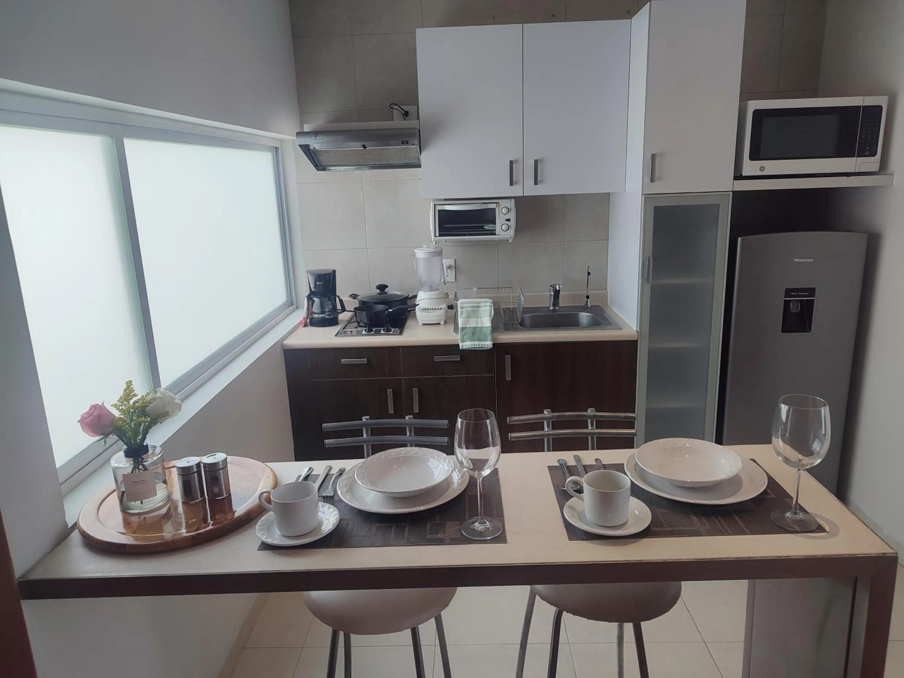 kitchen in Lombardo Suites