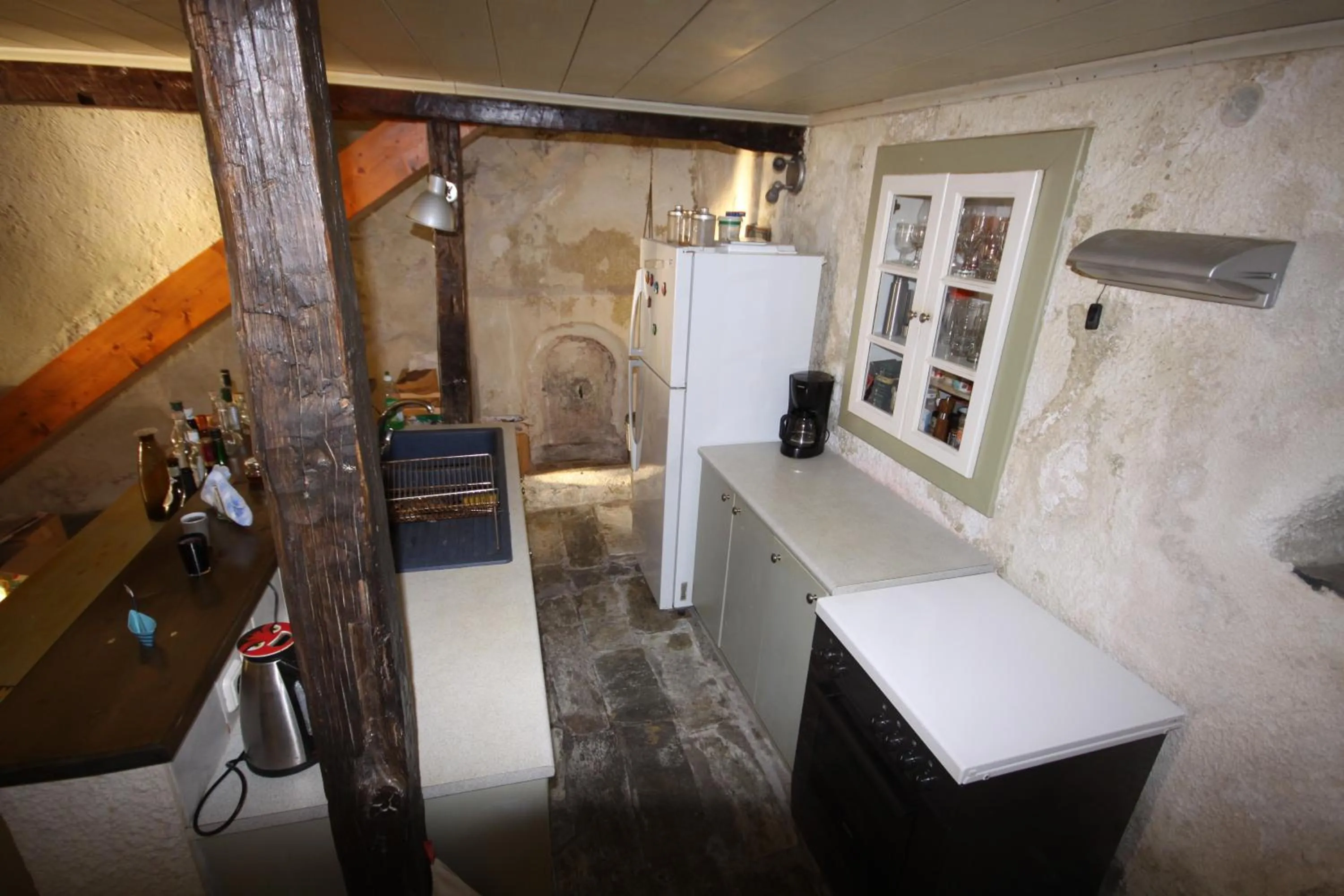 Kitchen or kitchenette in Apollonos Seafront Apartment