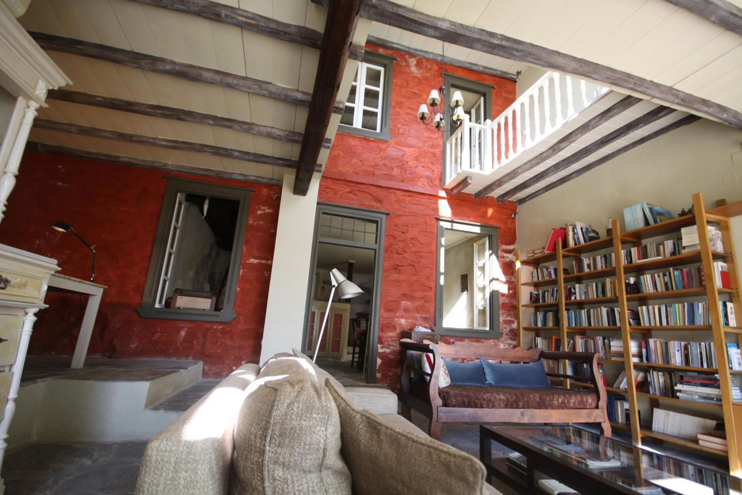 Library in Apollonos Seafront Apartment