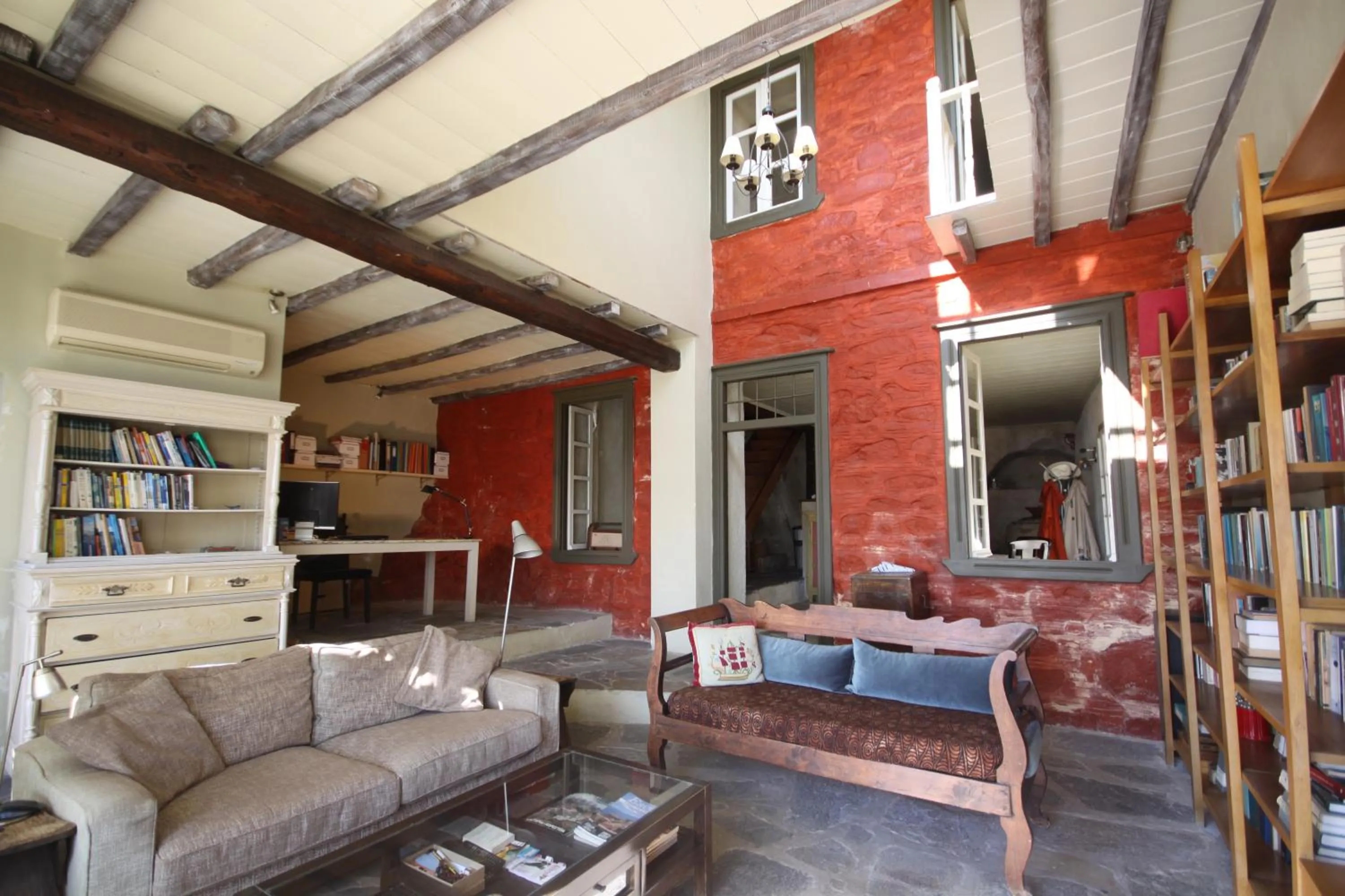 Library in Apollonos Seafront Apartment