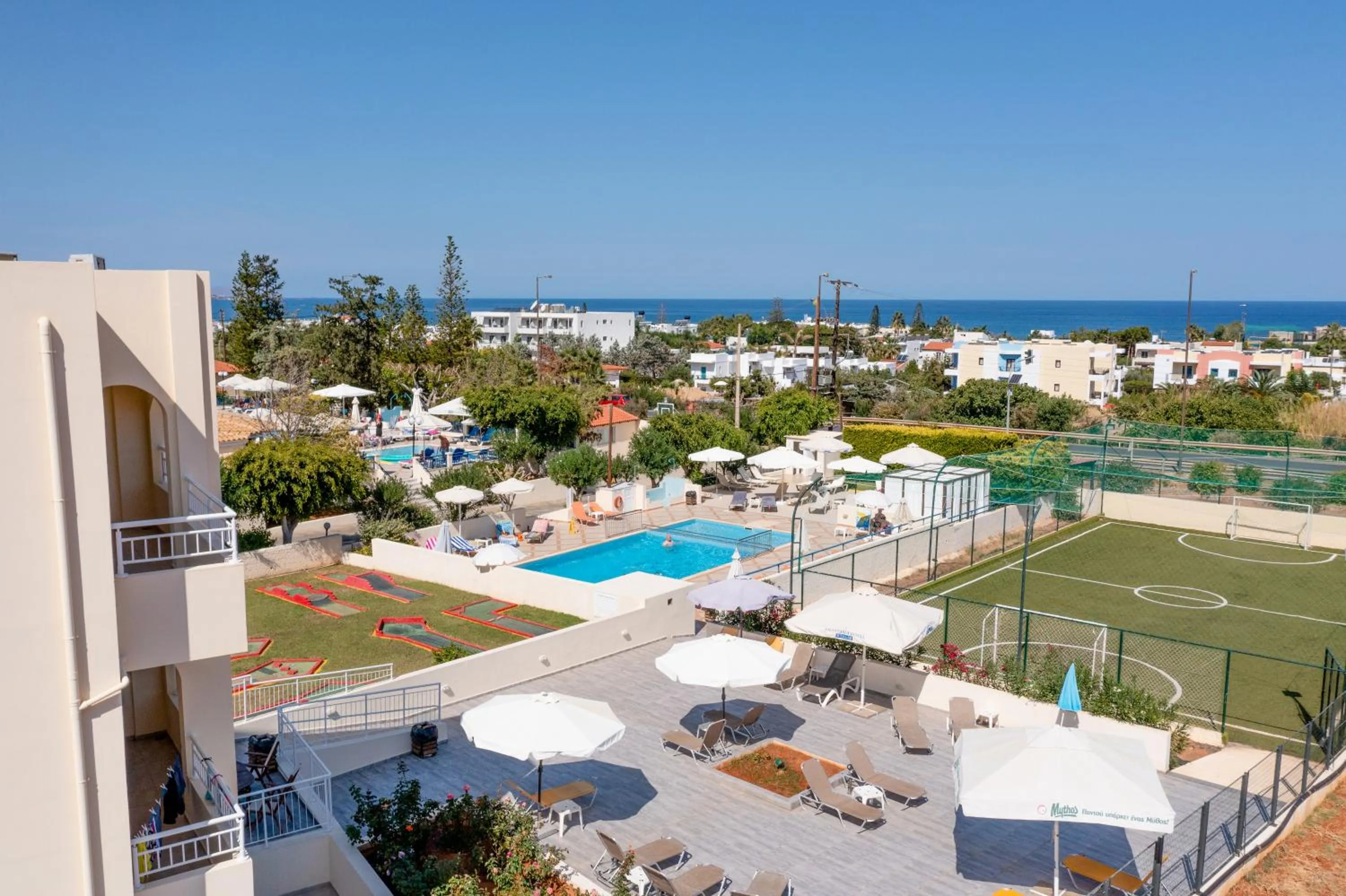 Pool view in Anastasia Hotel Stalis