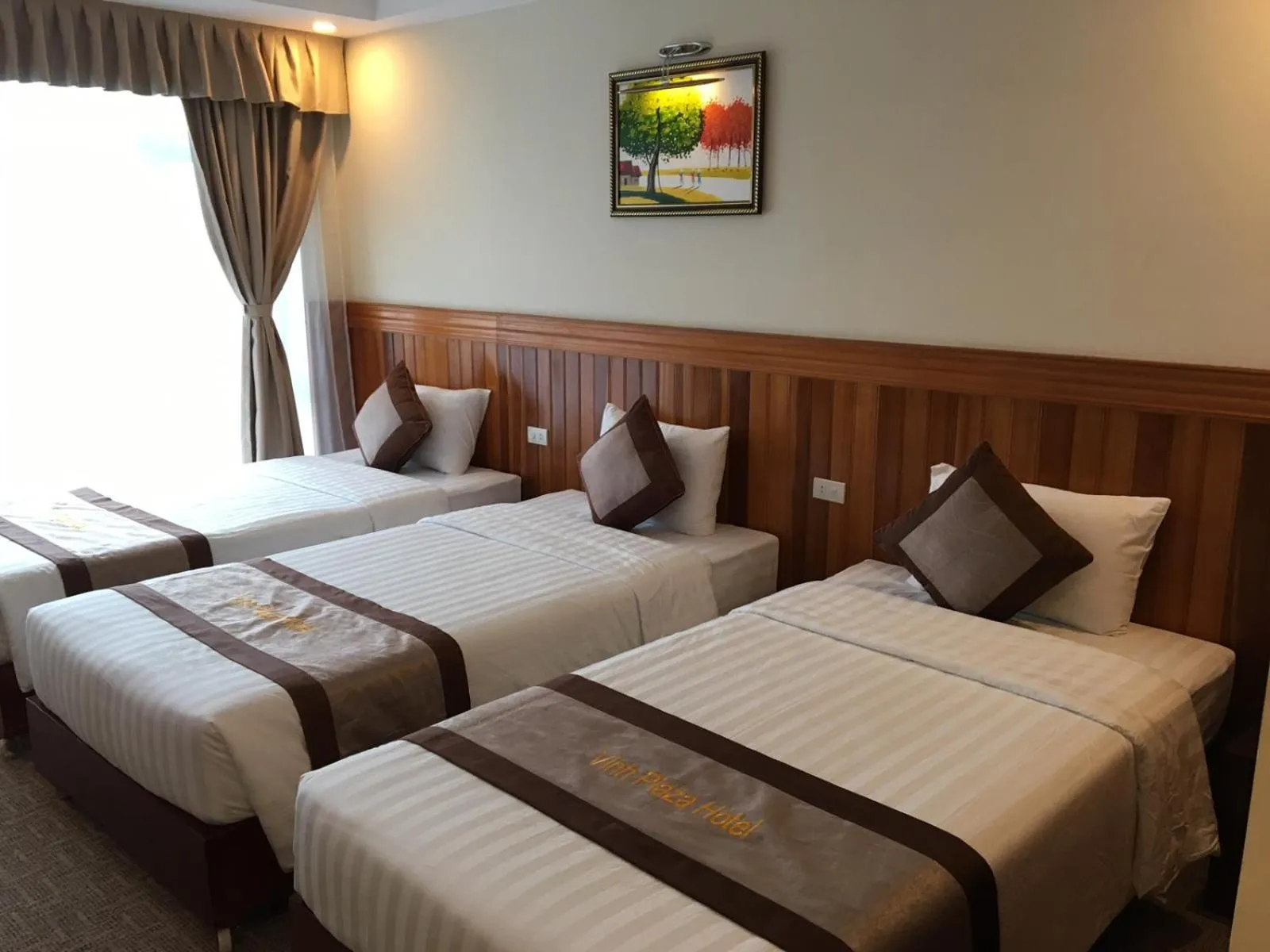 Bed in Vinh Plaza Hotel