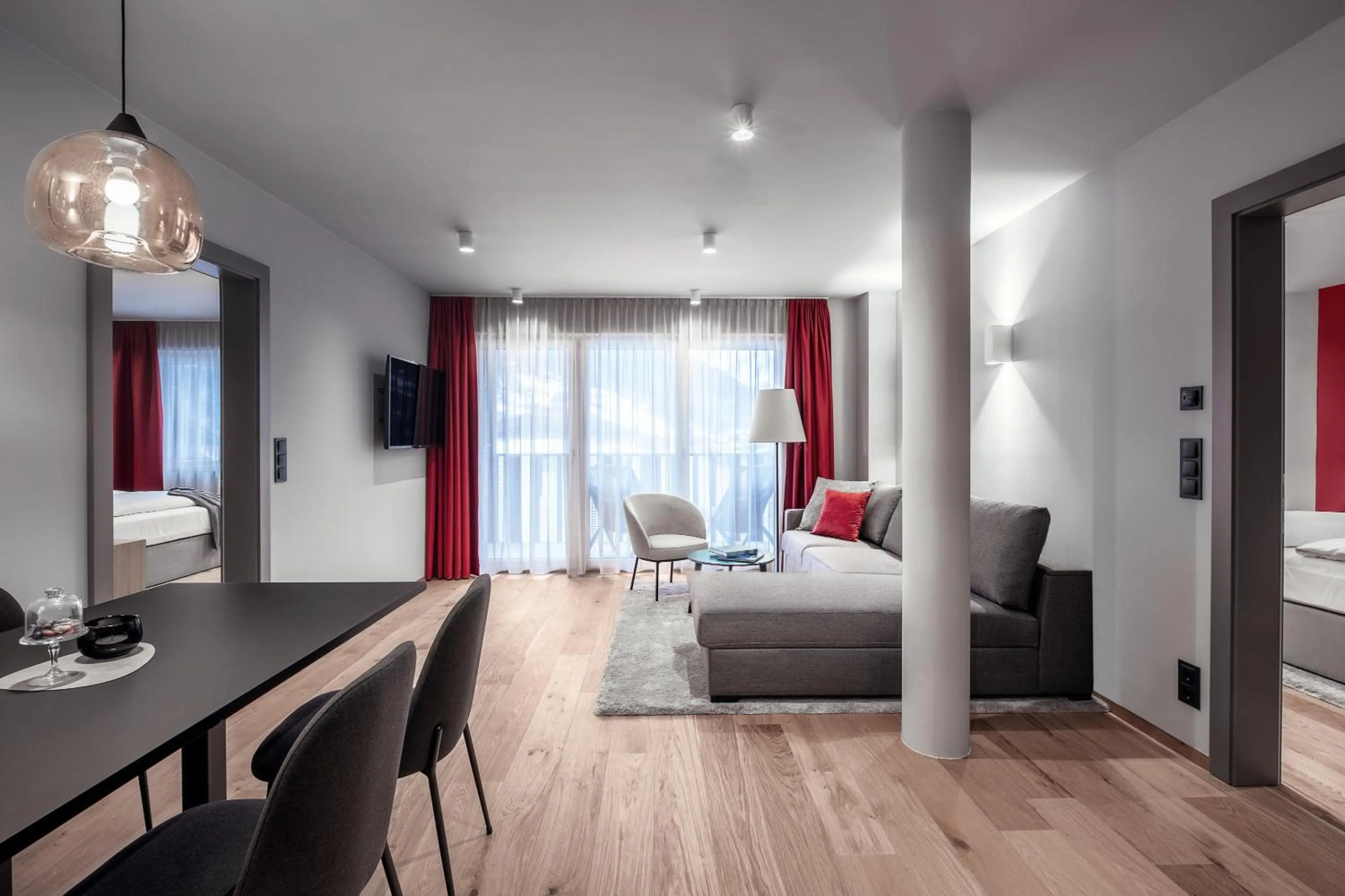 Living room, Bed in The Secret Sölden