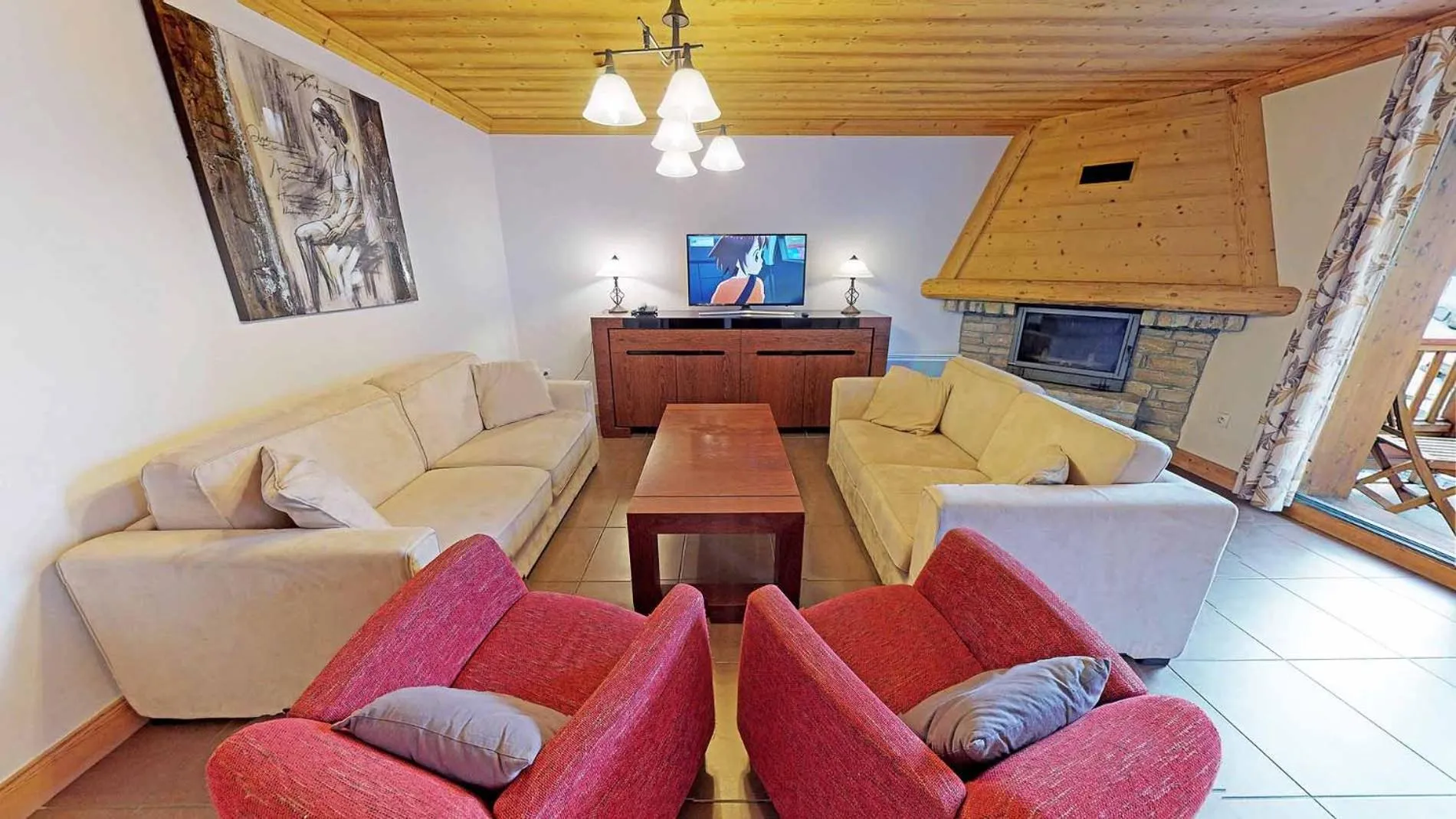 Seating area in Le Sabot de Vénus