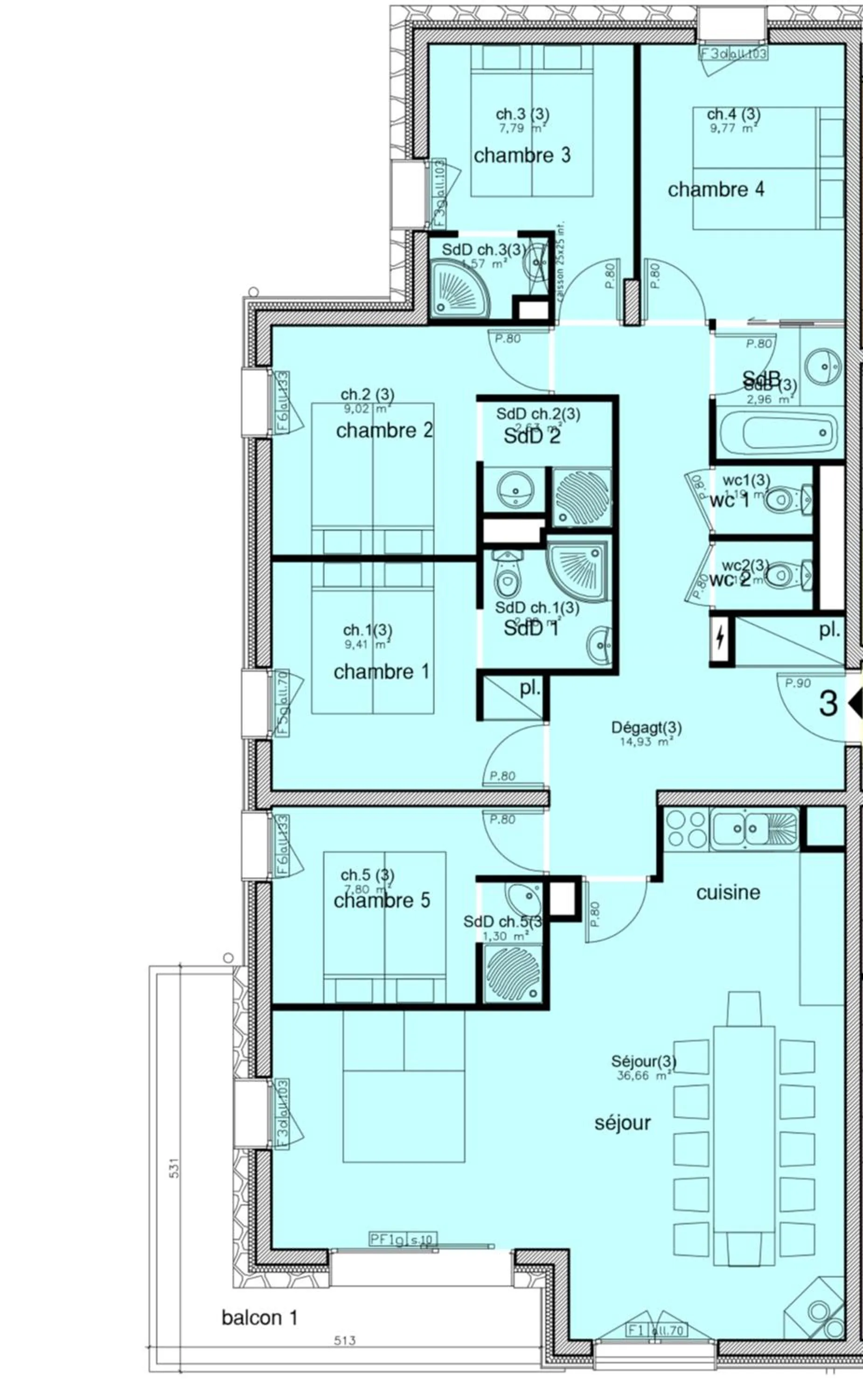 Floor plan in Le Sabot de Vénus