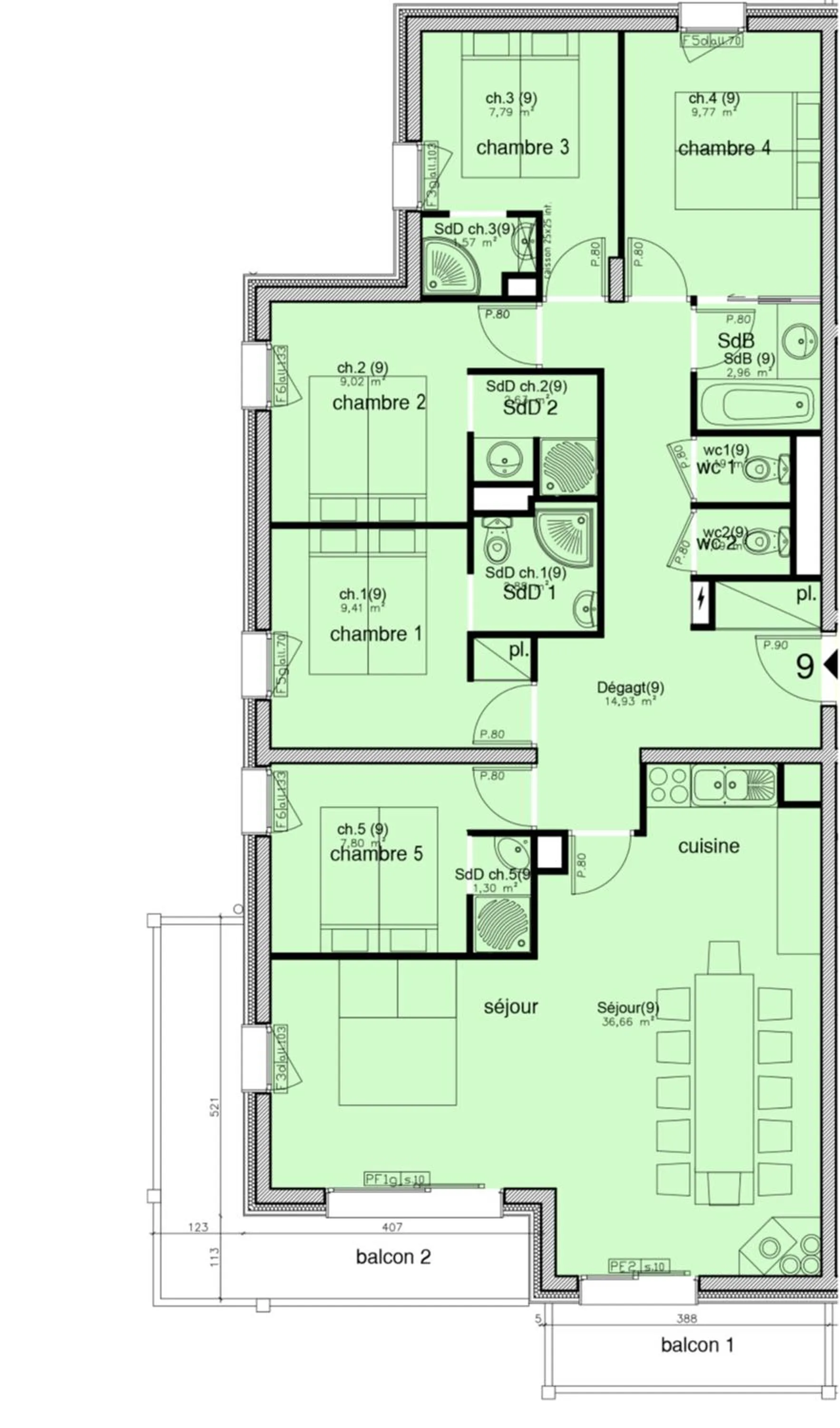 Floor plan in Le Sabot de Vénus