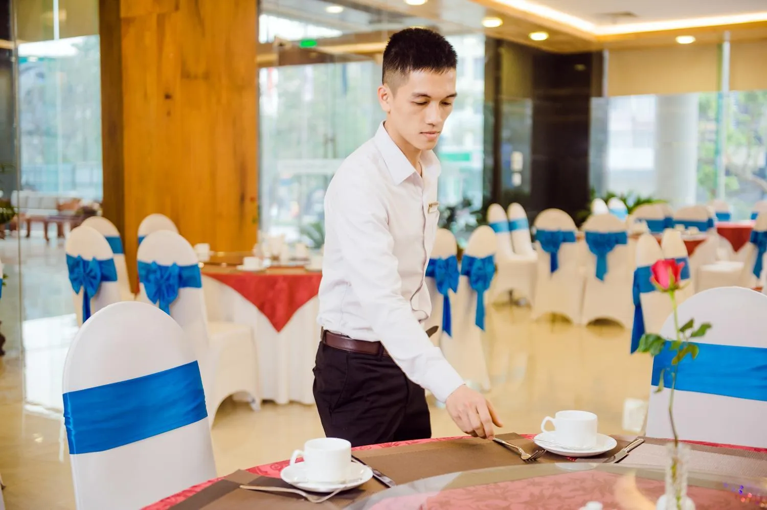 Staff in Lam Giang Hotel