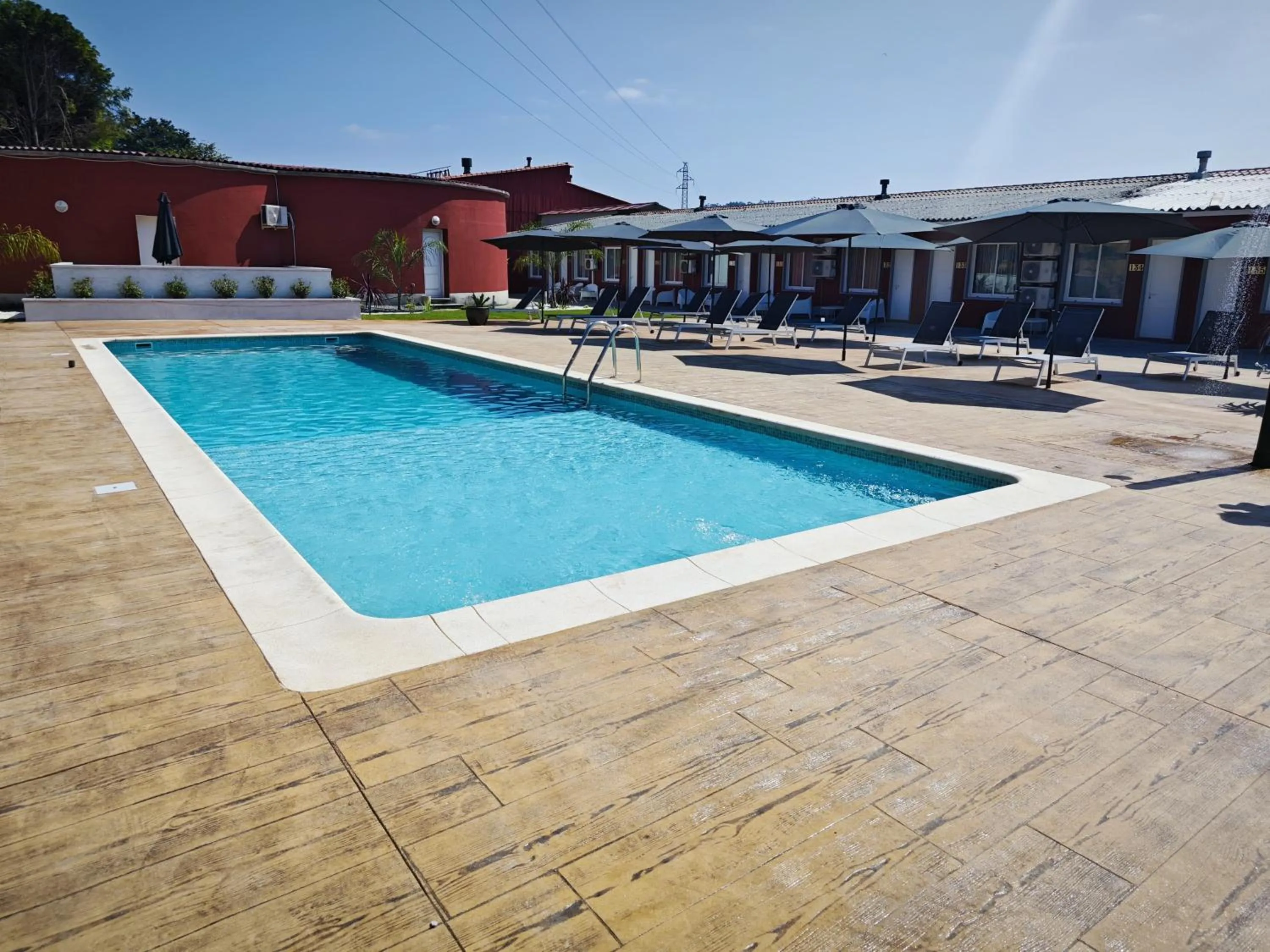 Pool view in Motel Caldas