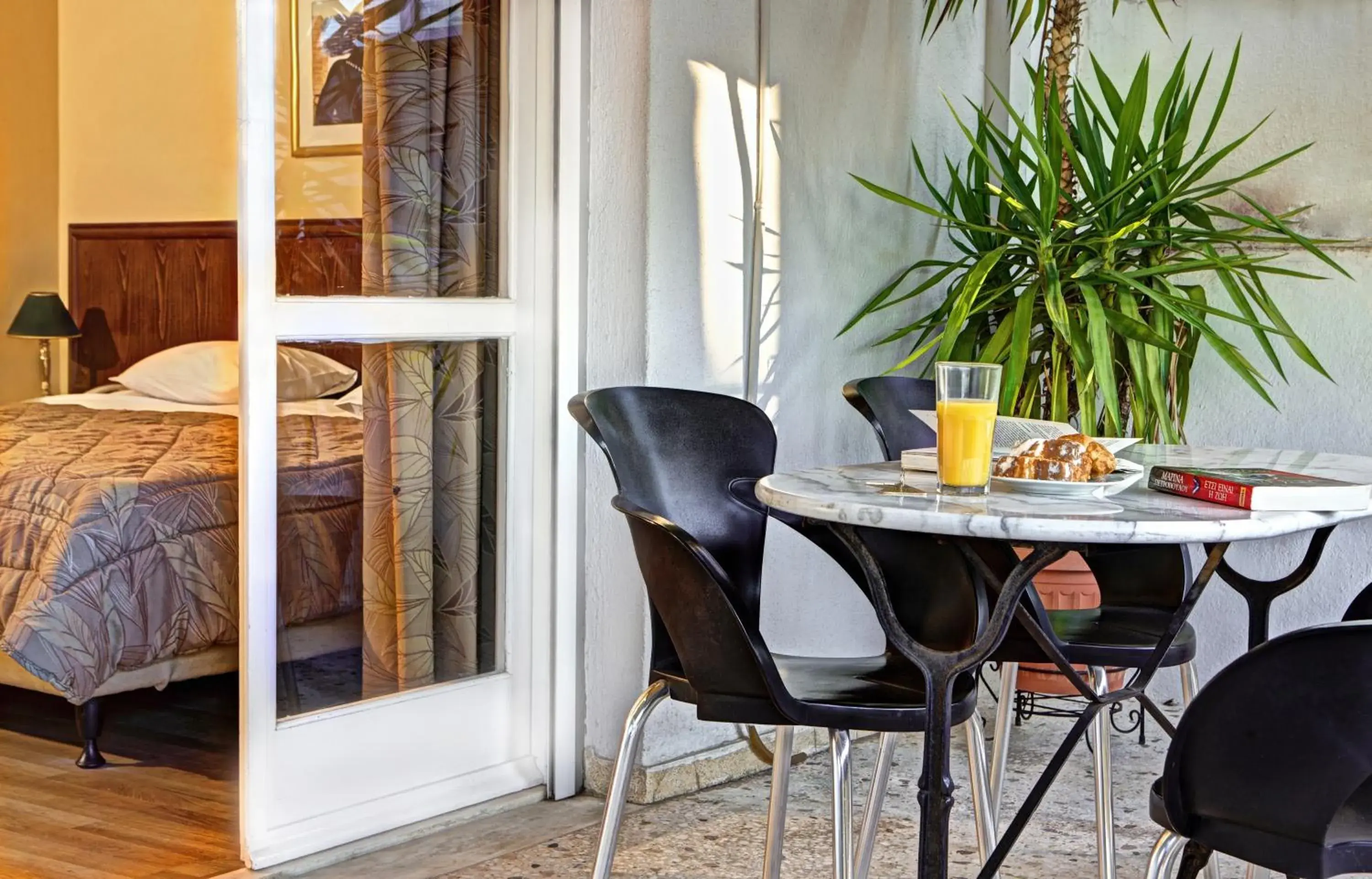 Balcony/Terrace, Bed in Nicola Hotel Balcony/Terrace, Bed in Nicola Hotel