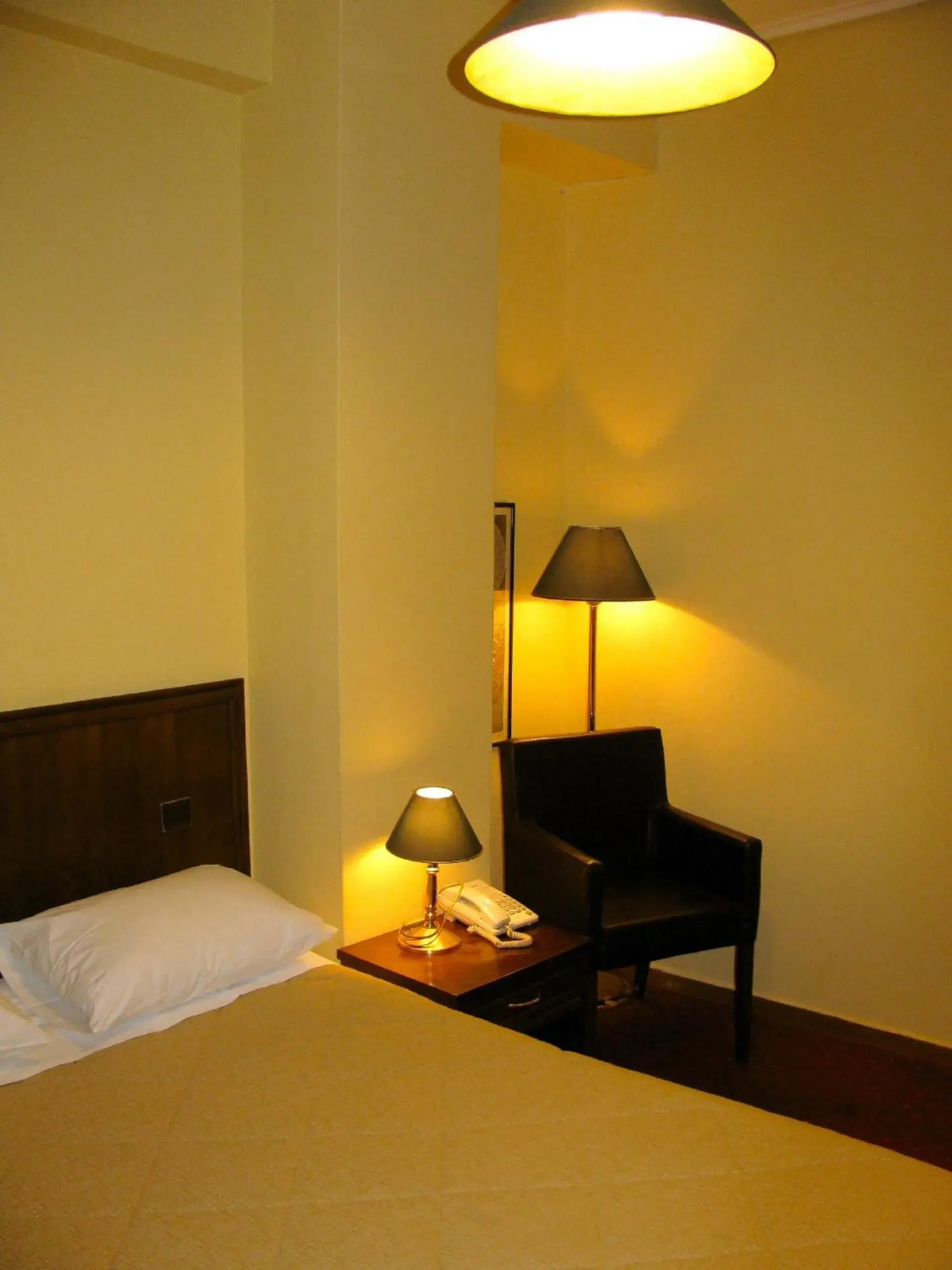 View (from property/room), Bed in Nicola Hotel View (from property/room), Bed in Nicola Hotel