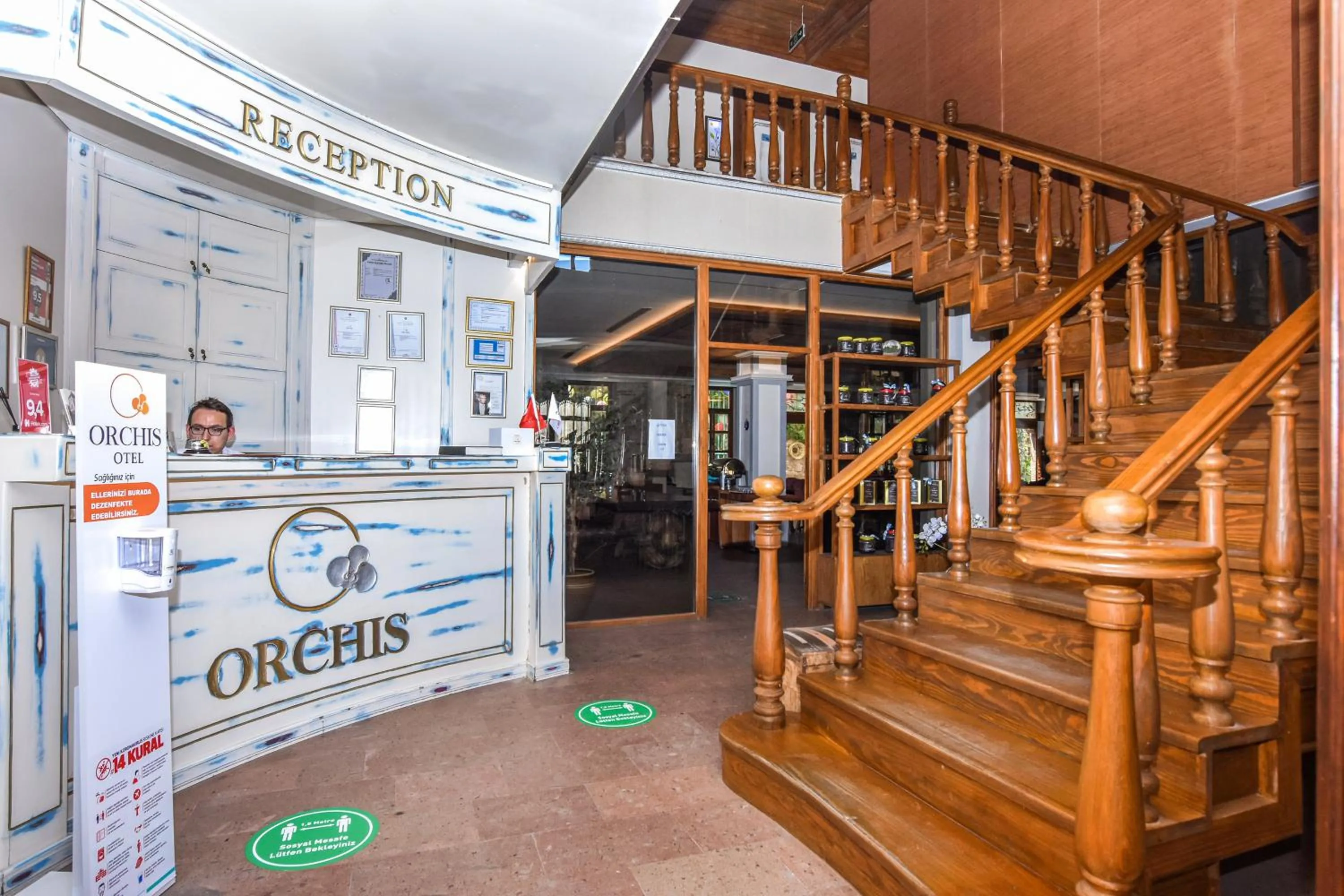 Lobby or reception in Orchis Hotel