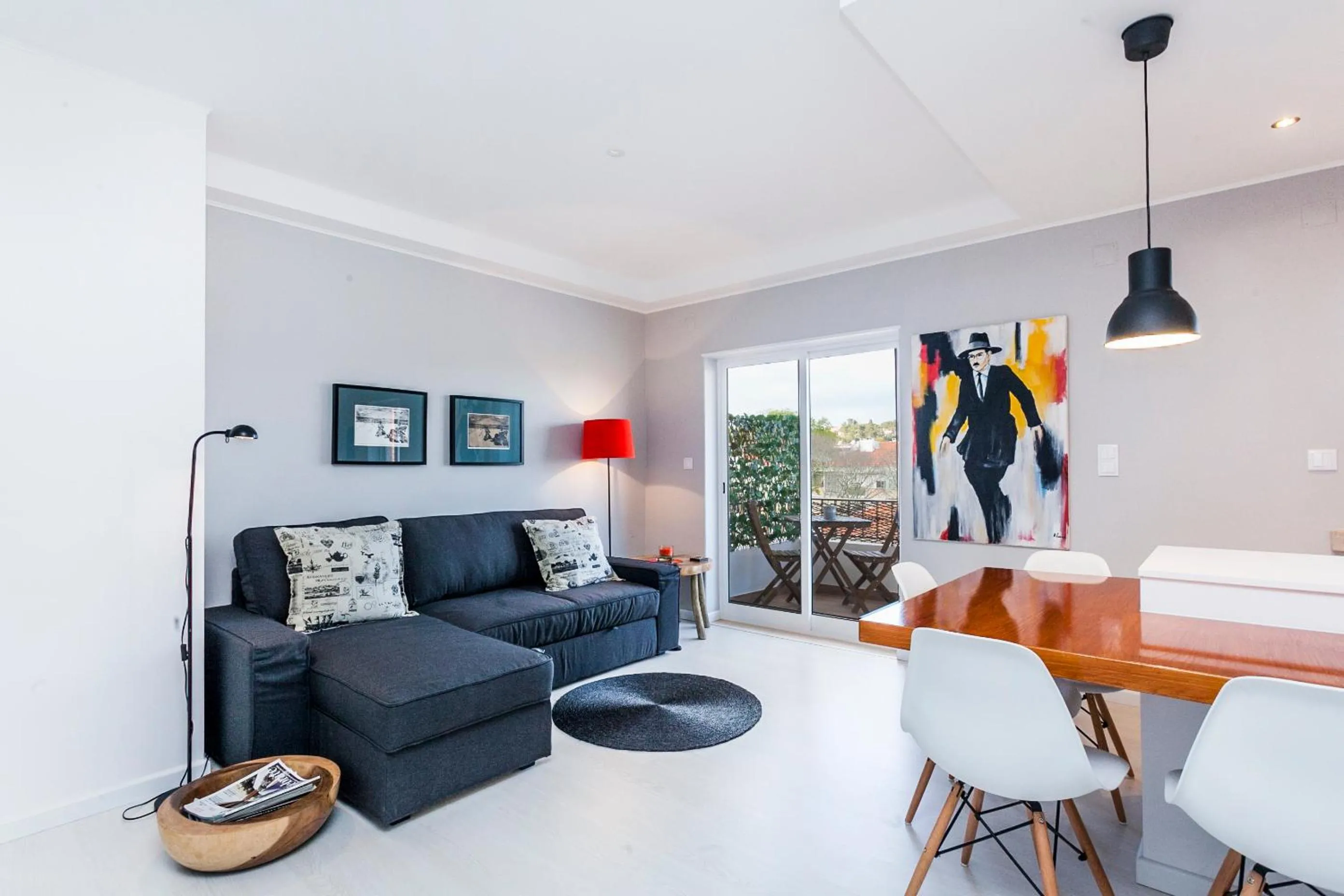 Living room in Bright Visconde Apartment