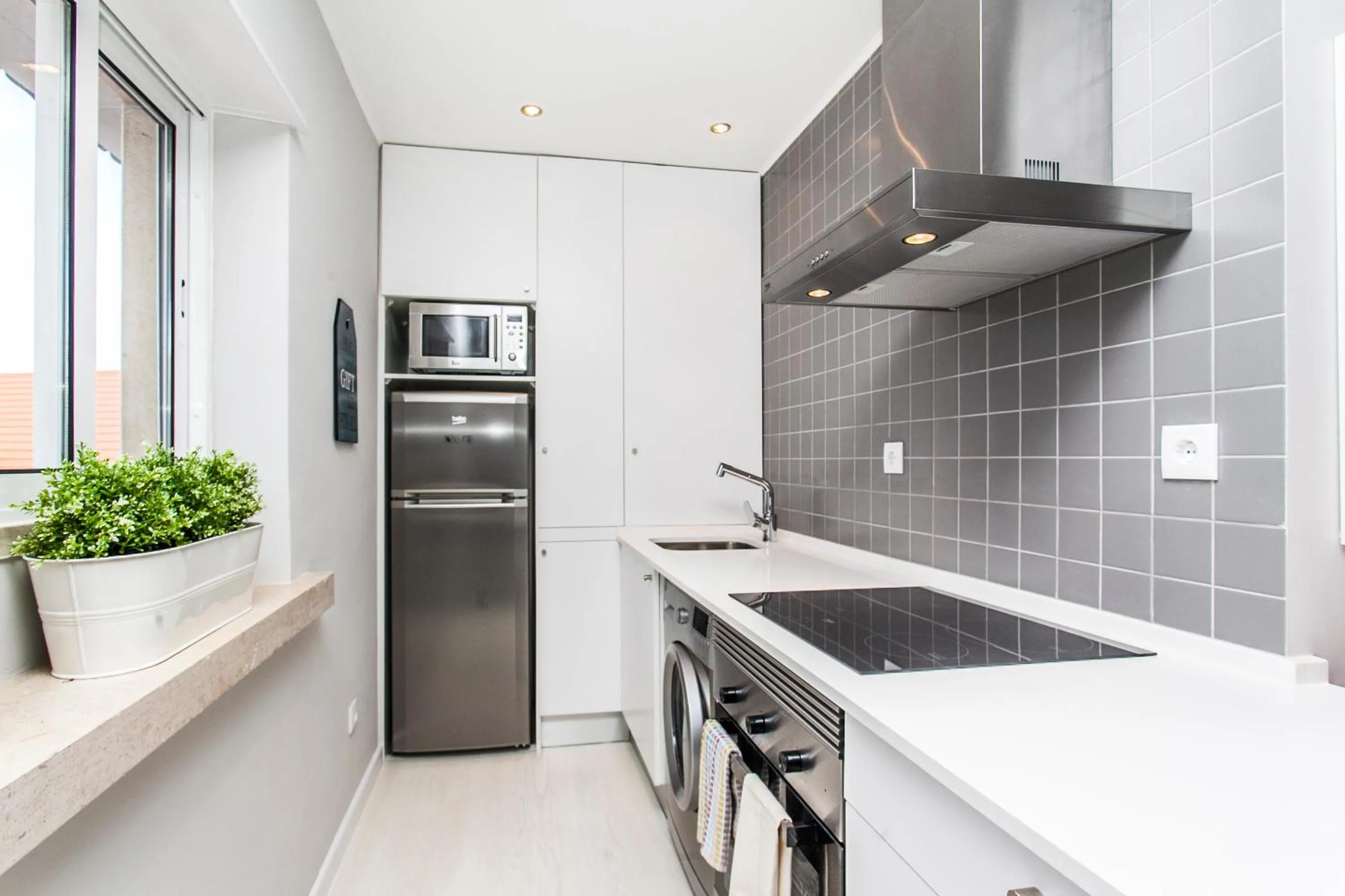 Kitchen or kitchenette in Bright Visconde Apartment