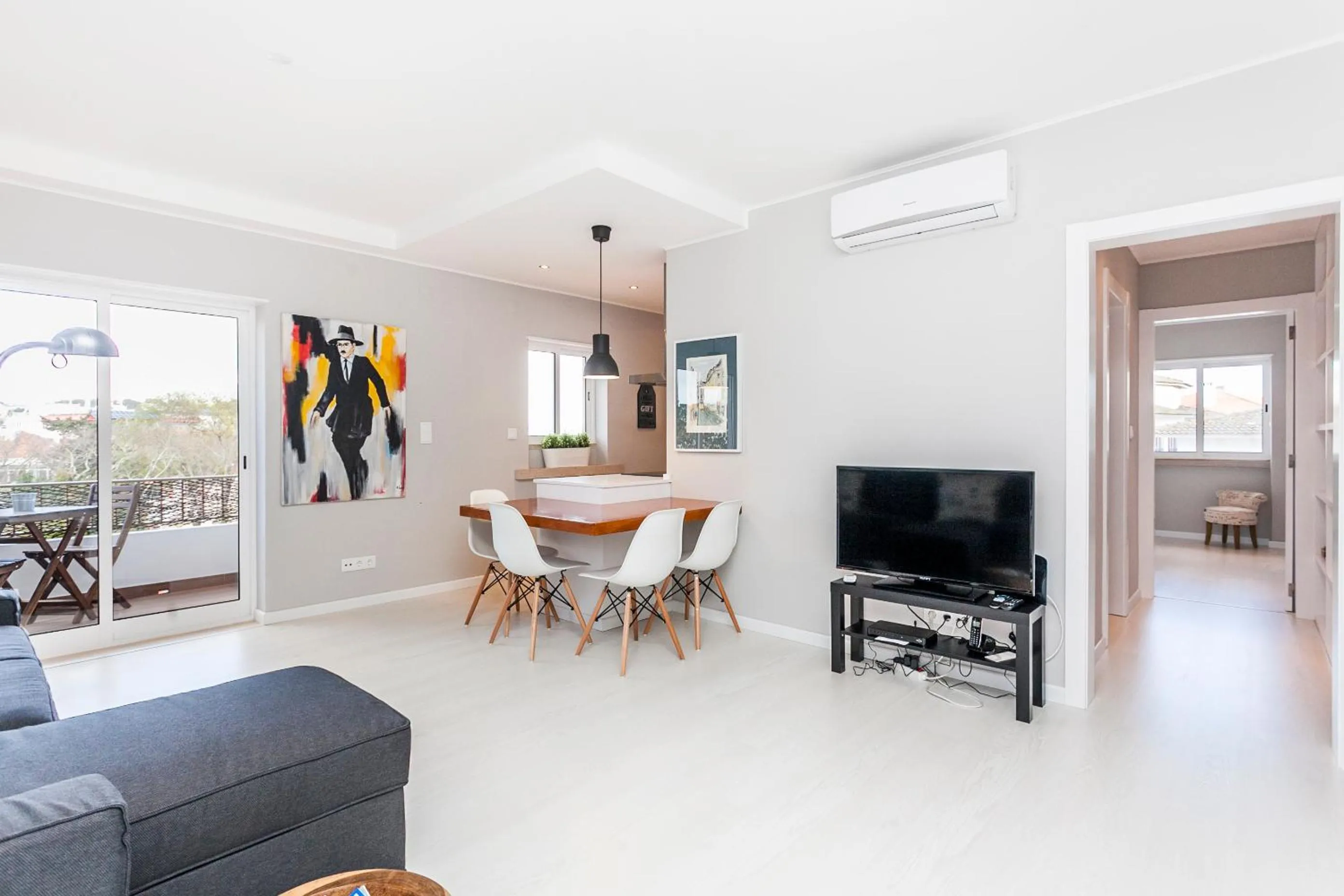 Living room in Bright Visconde Apartment
