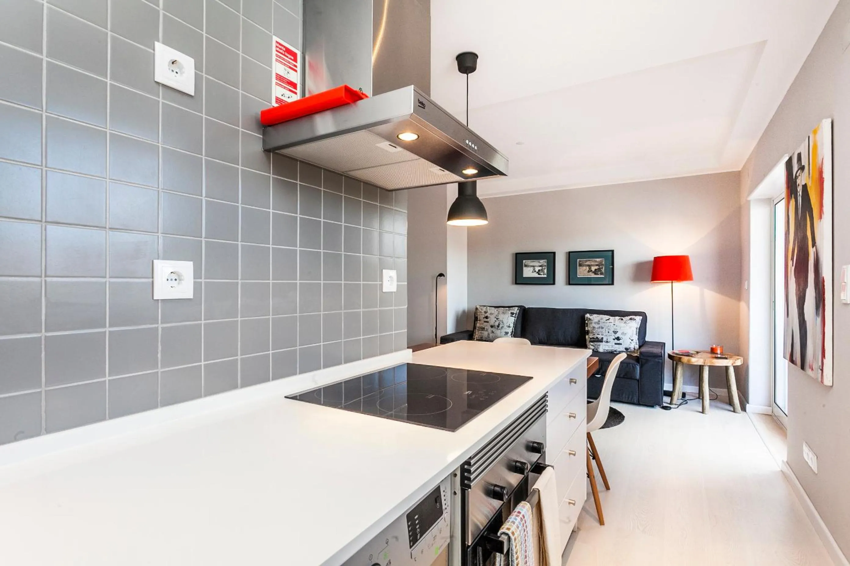 Kitchen or kitchenette in Bright Visconde Apartment