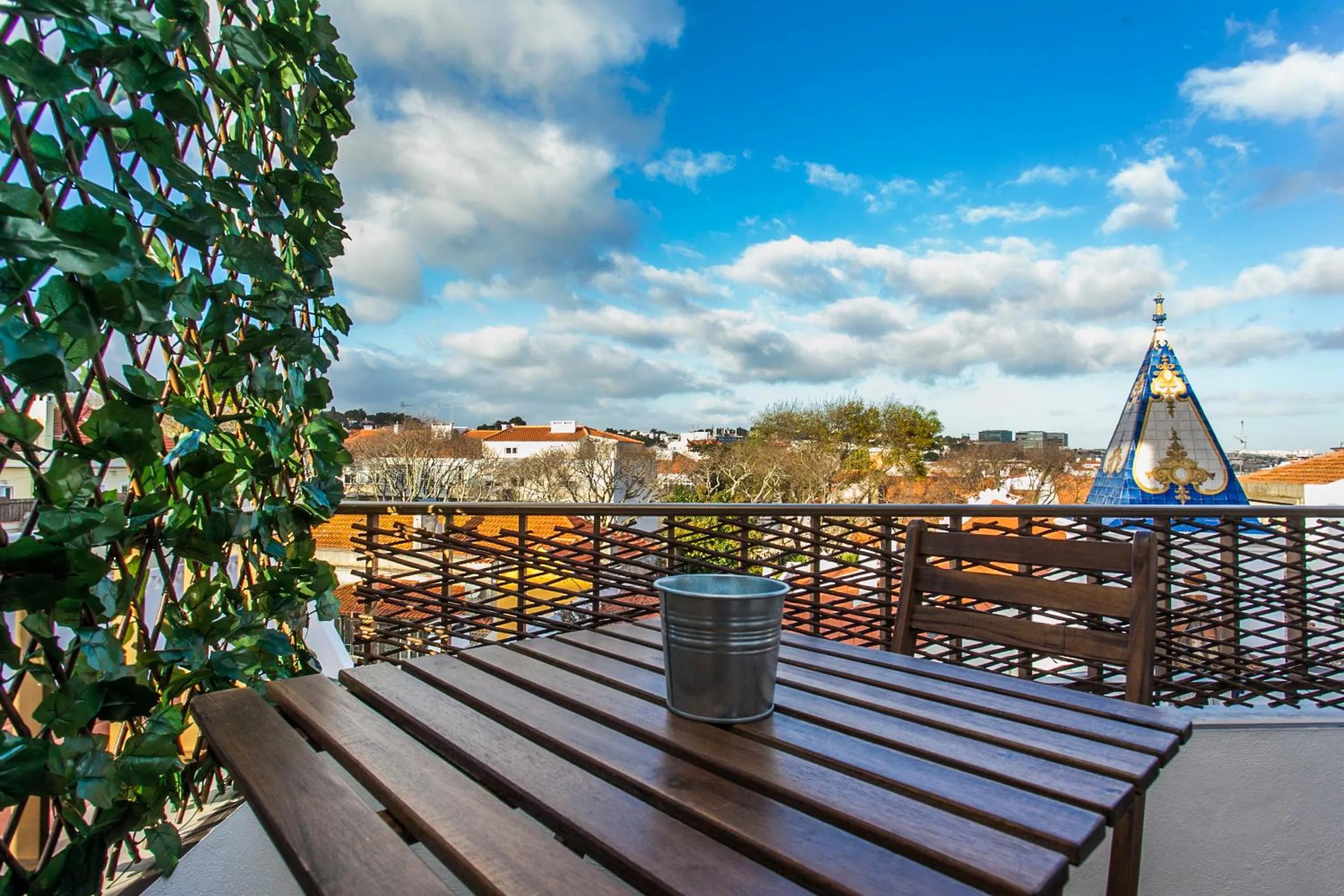 Balcony/Terrace in Bright Visconde Apartment