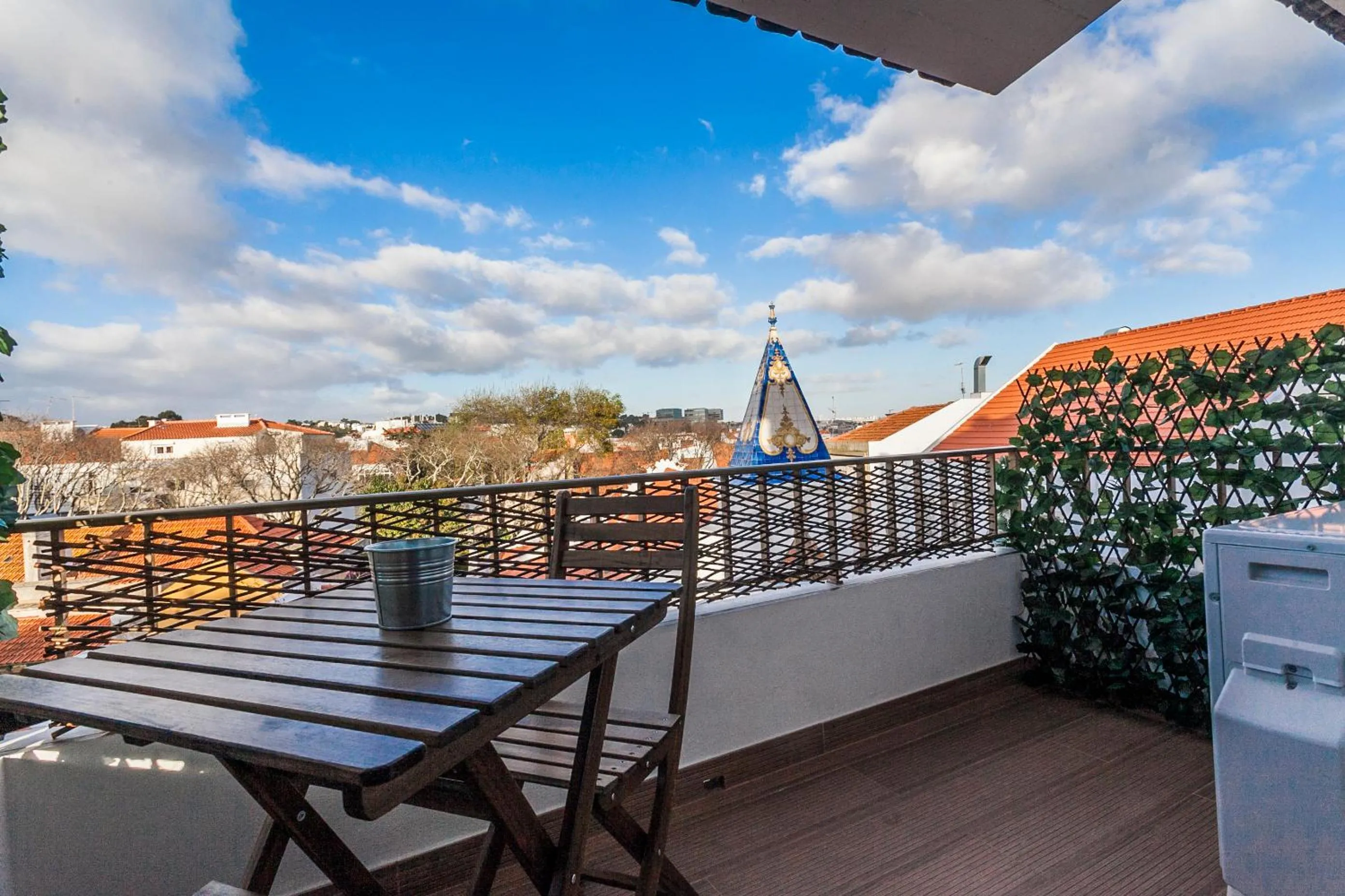 Balcony/Terrace in Bright Visconde Apartment