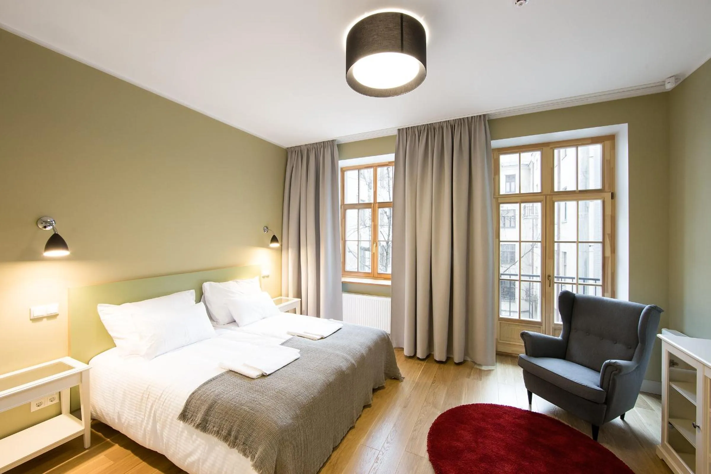 Bedroom, Bed in Riga Lux Apartments - Skolas