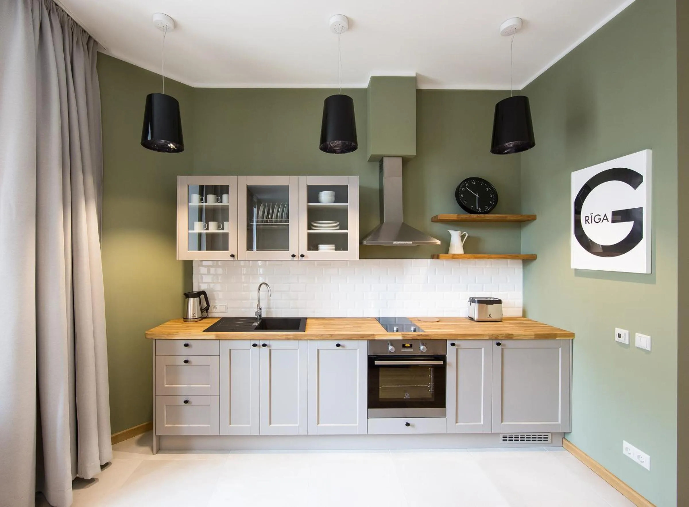 Kitchen or kitchenette in Riga Lux Apartments - Skolas