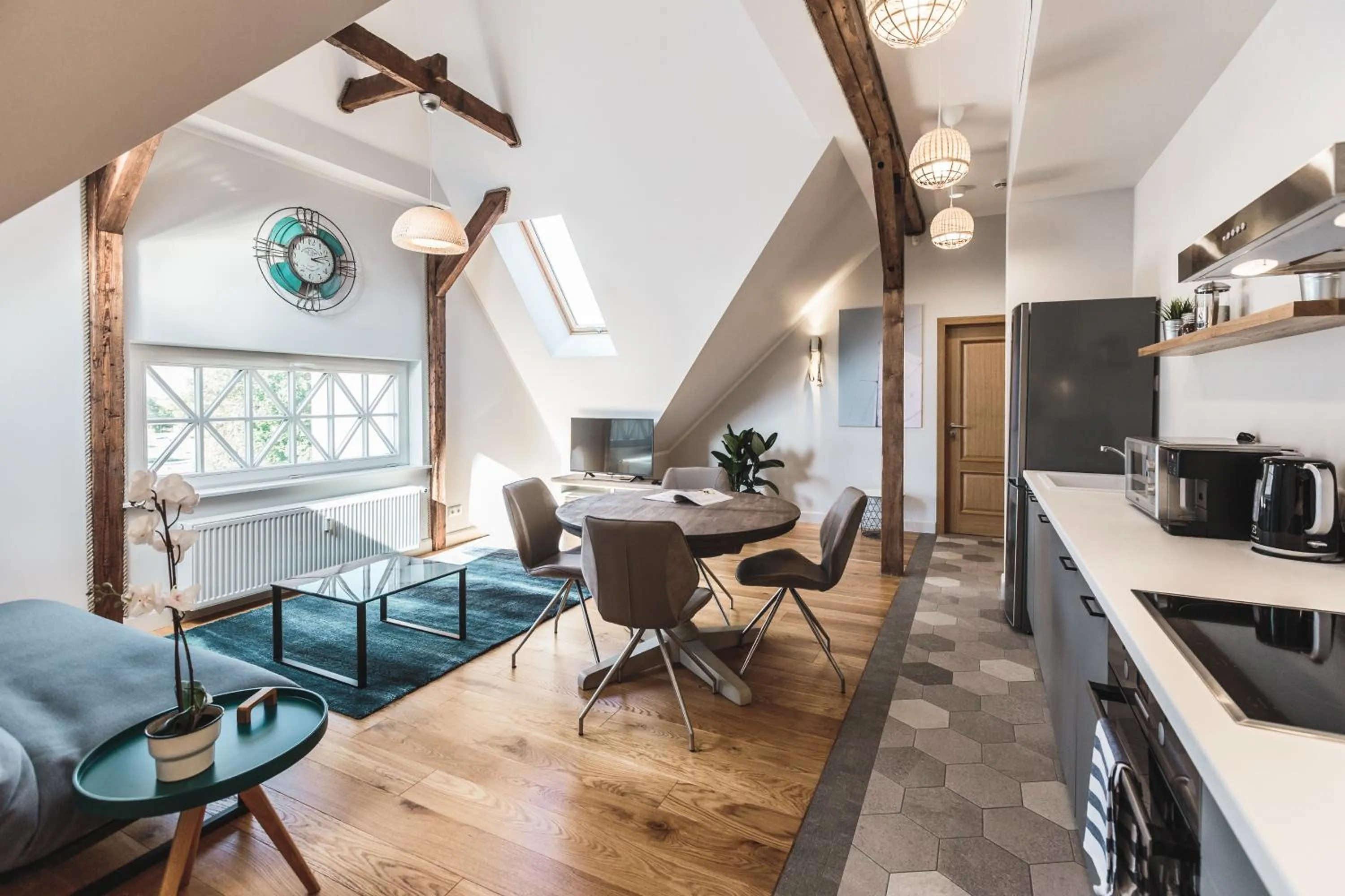 Kitchen or kitchenette in Riga Lux Apartments - Skolas