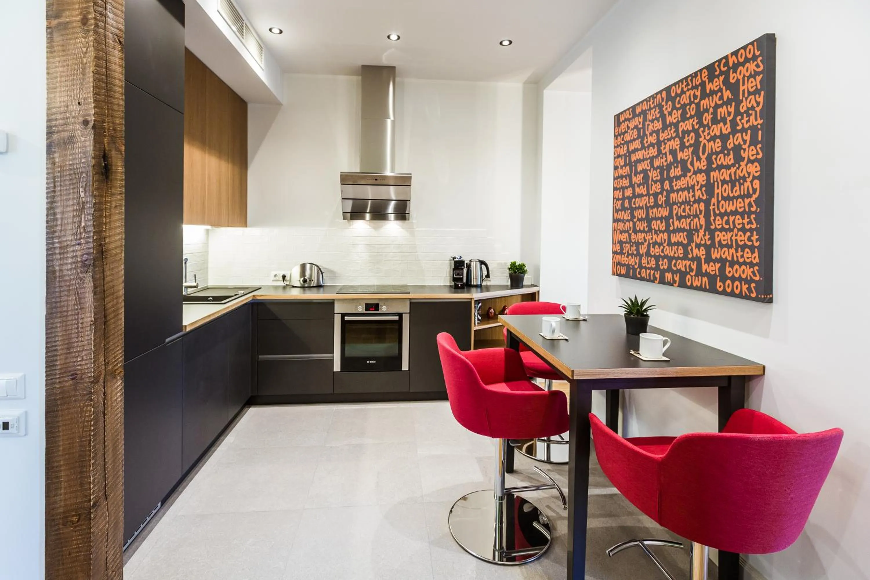 Kitchen or kitchenette in Riga Lux Apartments - Skolas