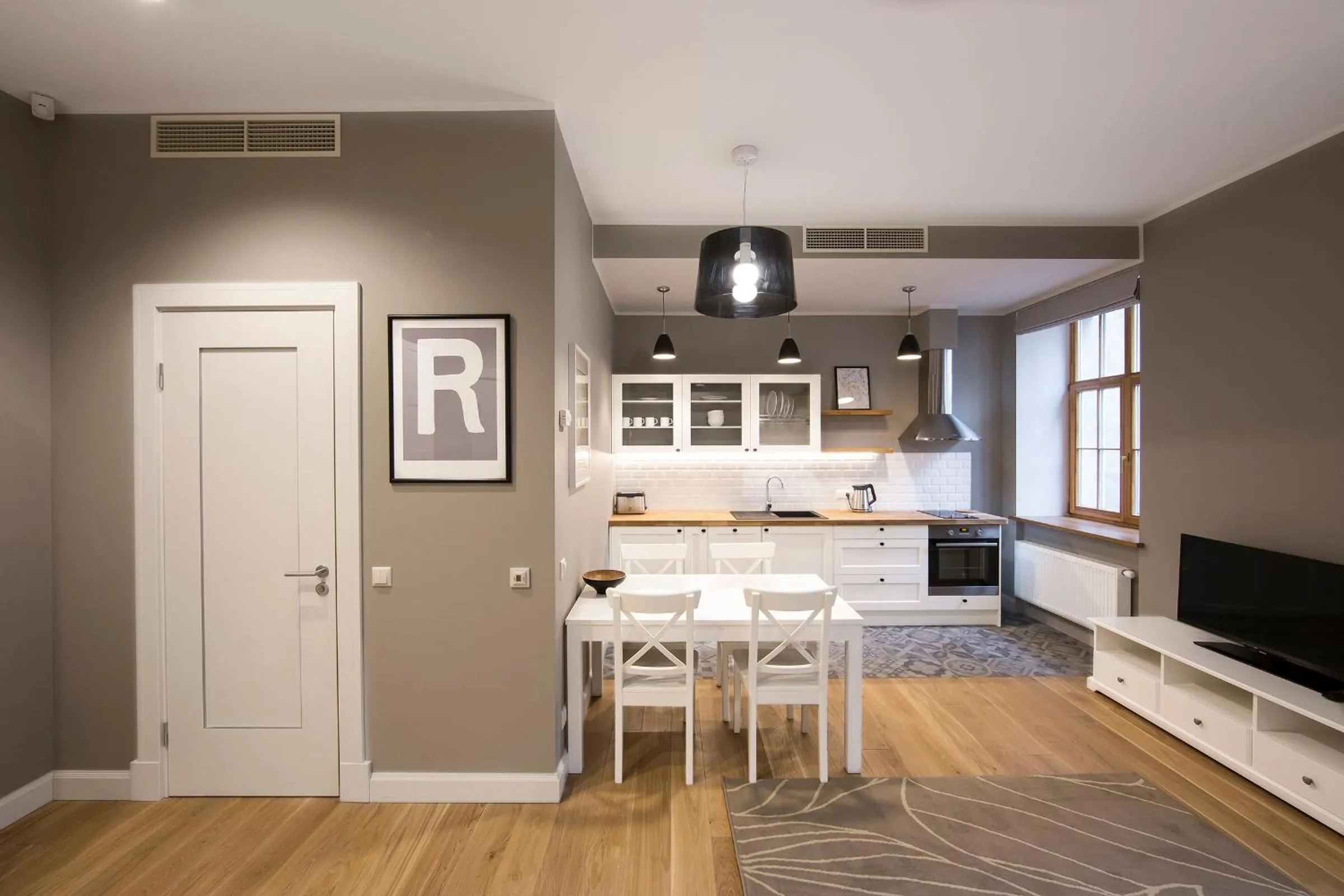 Kitchen or kitchenette in Riga Lux Apartments - Skolas