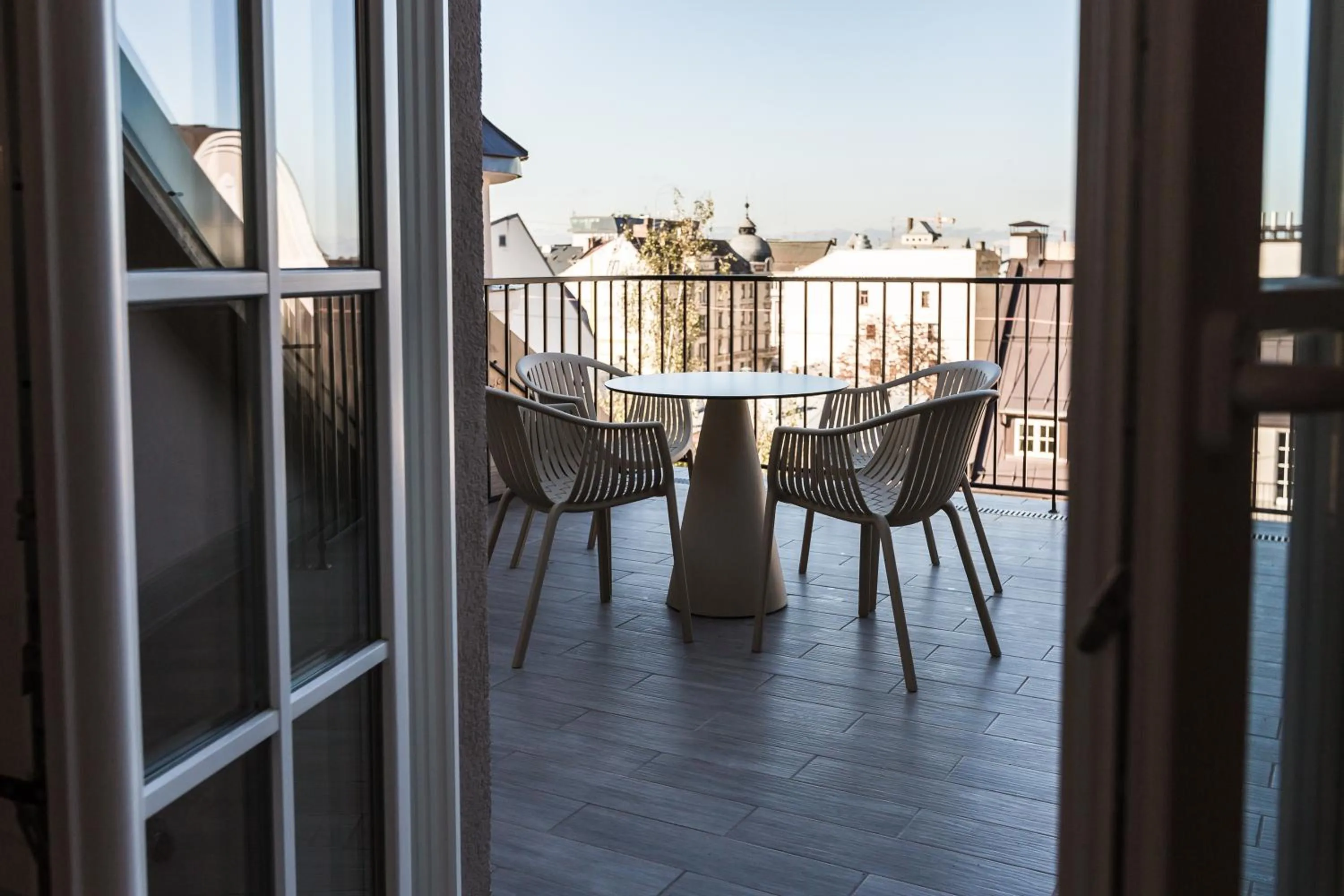 Balcony/Terrace in Riga Lux Apartments - Skolas