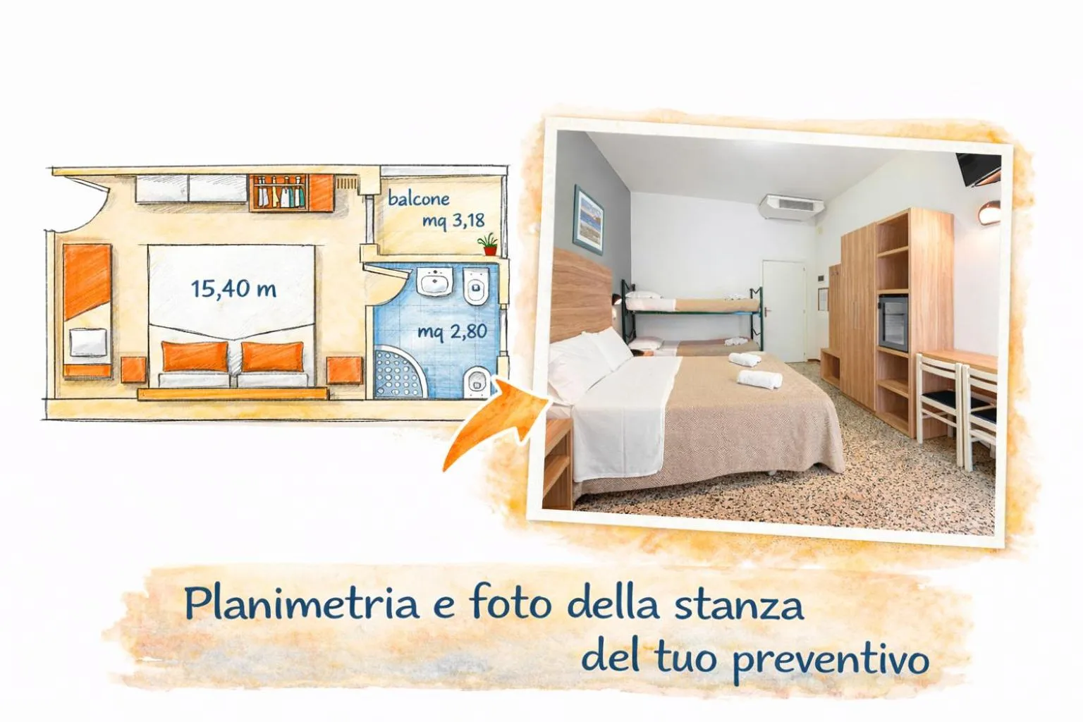 Bed in Hotel Admiral