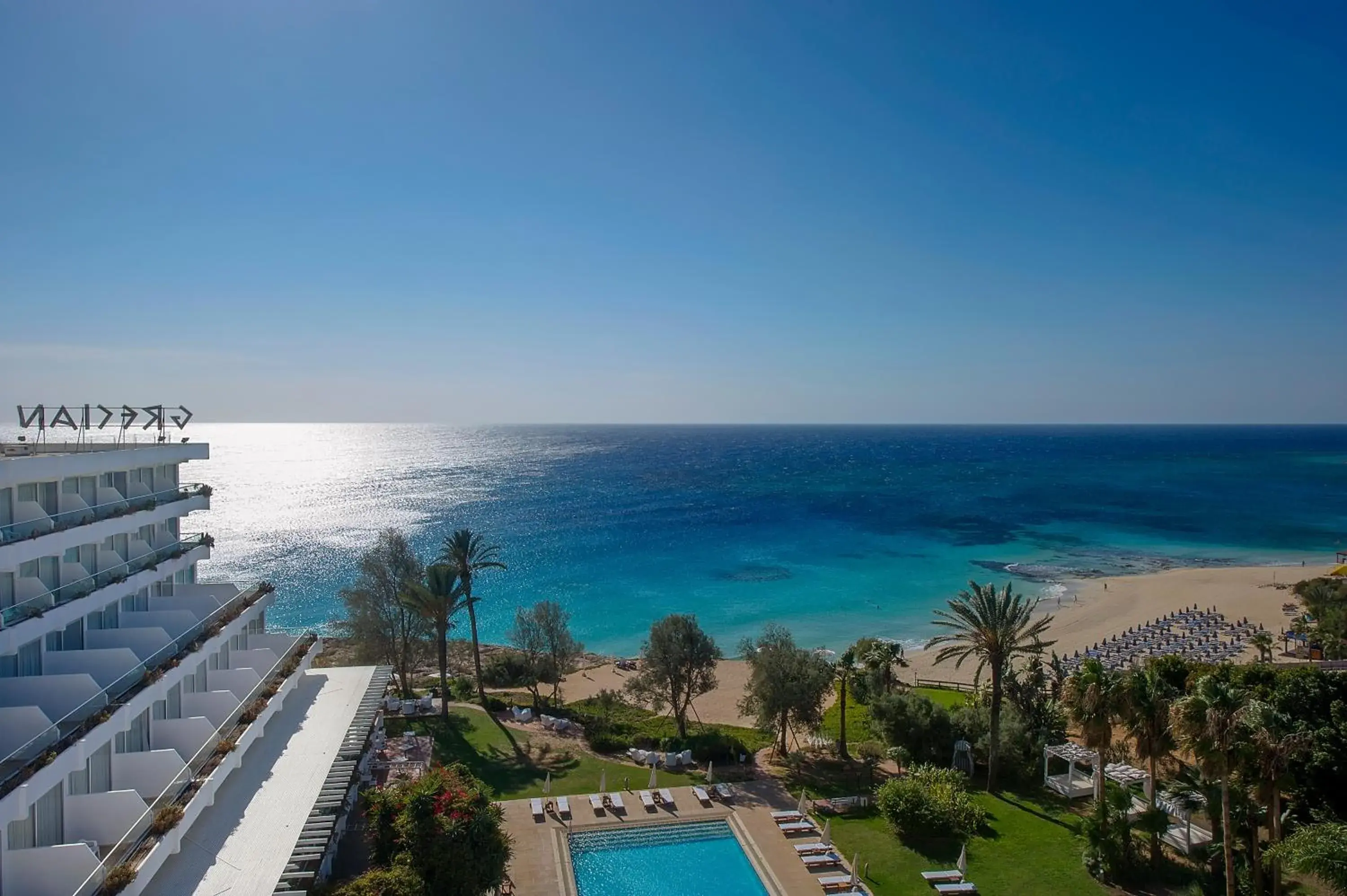 Pool view in Grecian Sands Hotel