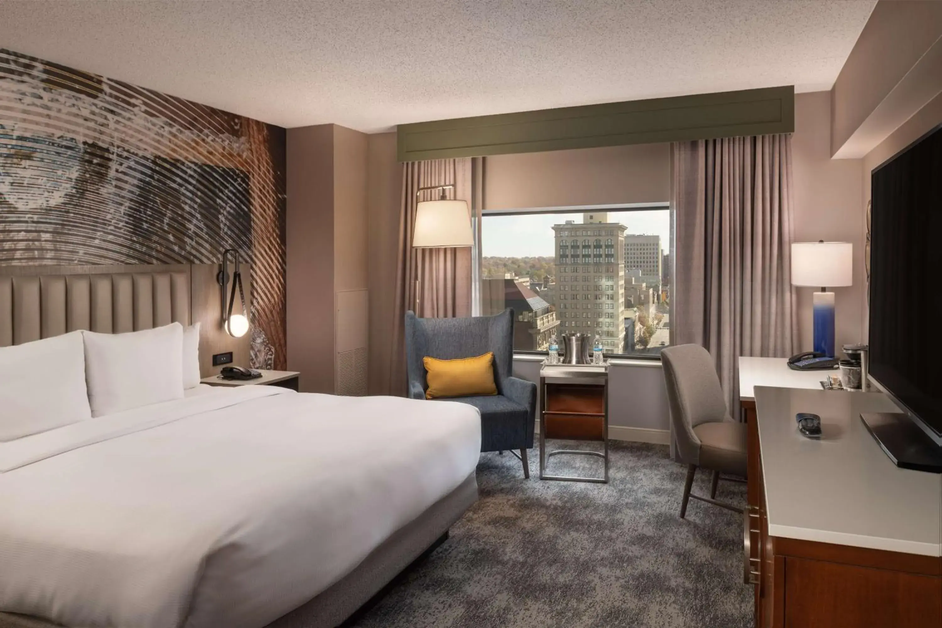 King Room with Roll-In Shower - Disability Access in Hilton Lexington Downtown King Room with Roll-In Shower - Disability Access in Hilton Lexington Downtown