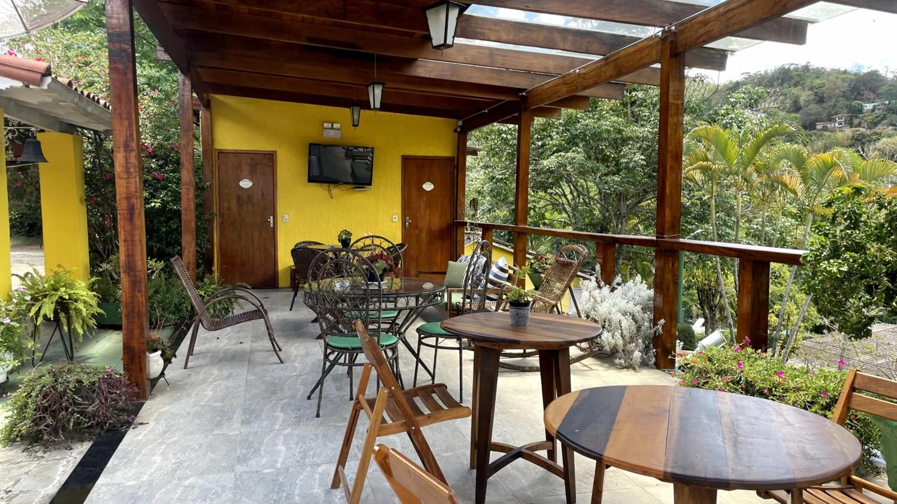 Balcony/Terrace in Pousada Sitio Sossego