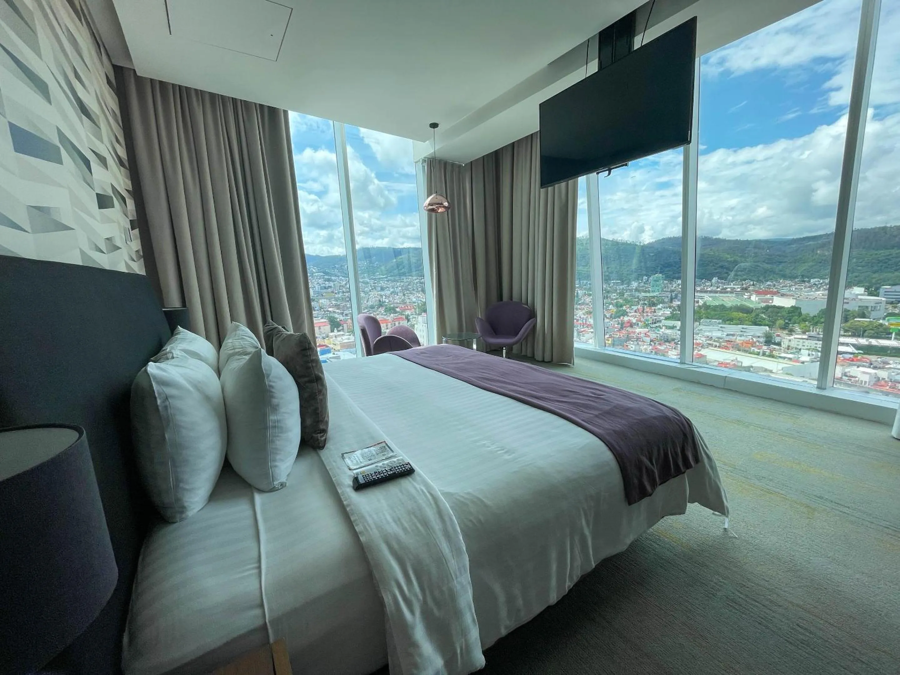 View (from property/room), Bed in Hotel Belo Grand Morelia