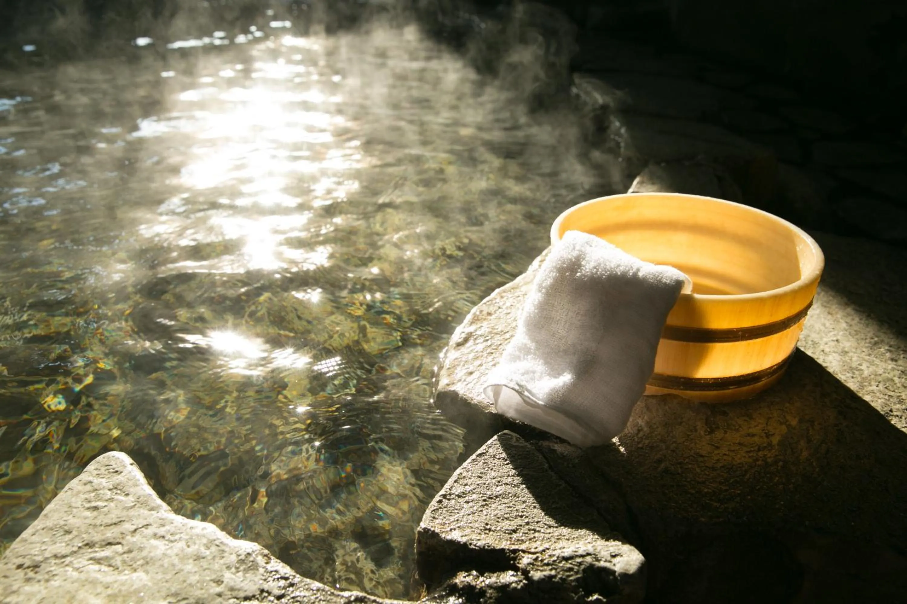 Hot Spring Bath in Kinosato Yamanoyu