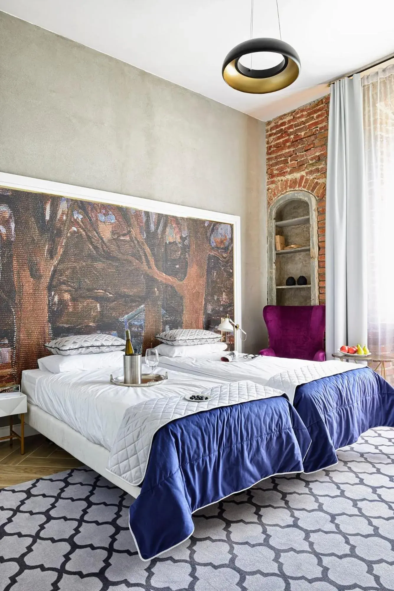 Double Room with historic brick in Zamek Janów Podlaski Double Room with historic brick in Zamek Janów Podlaski