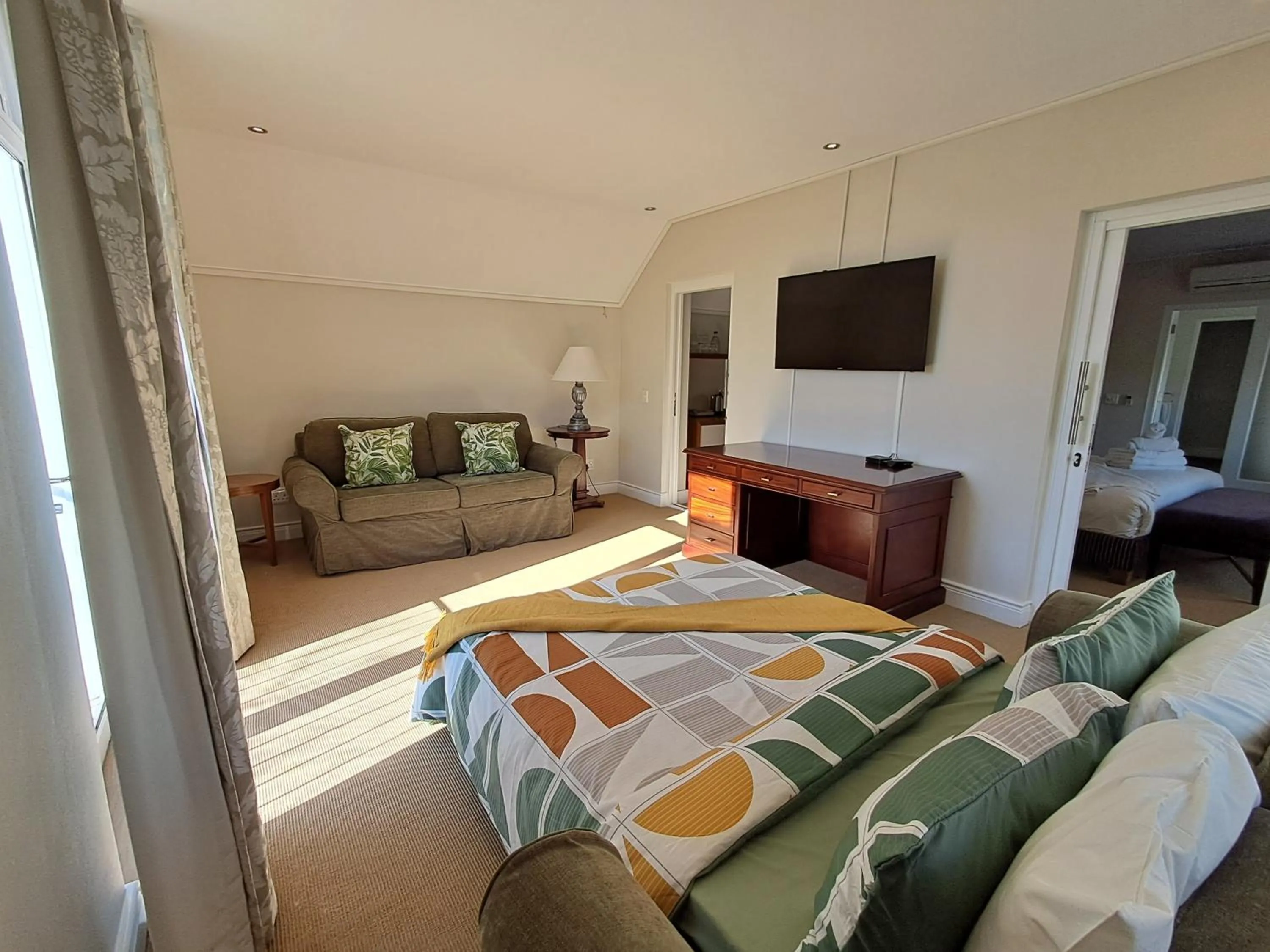 Bed in Wild Mushroom Country House