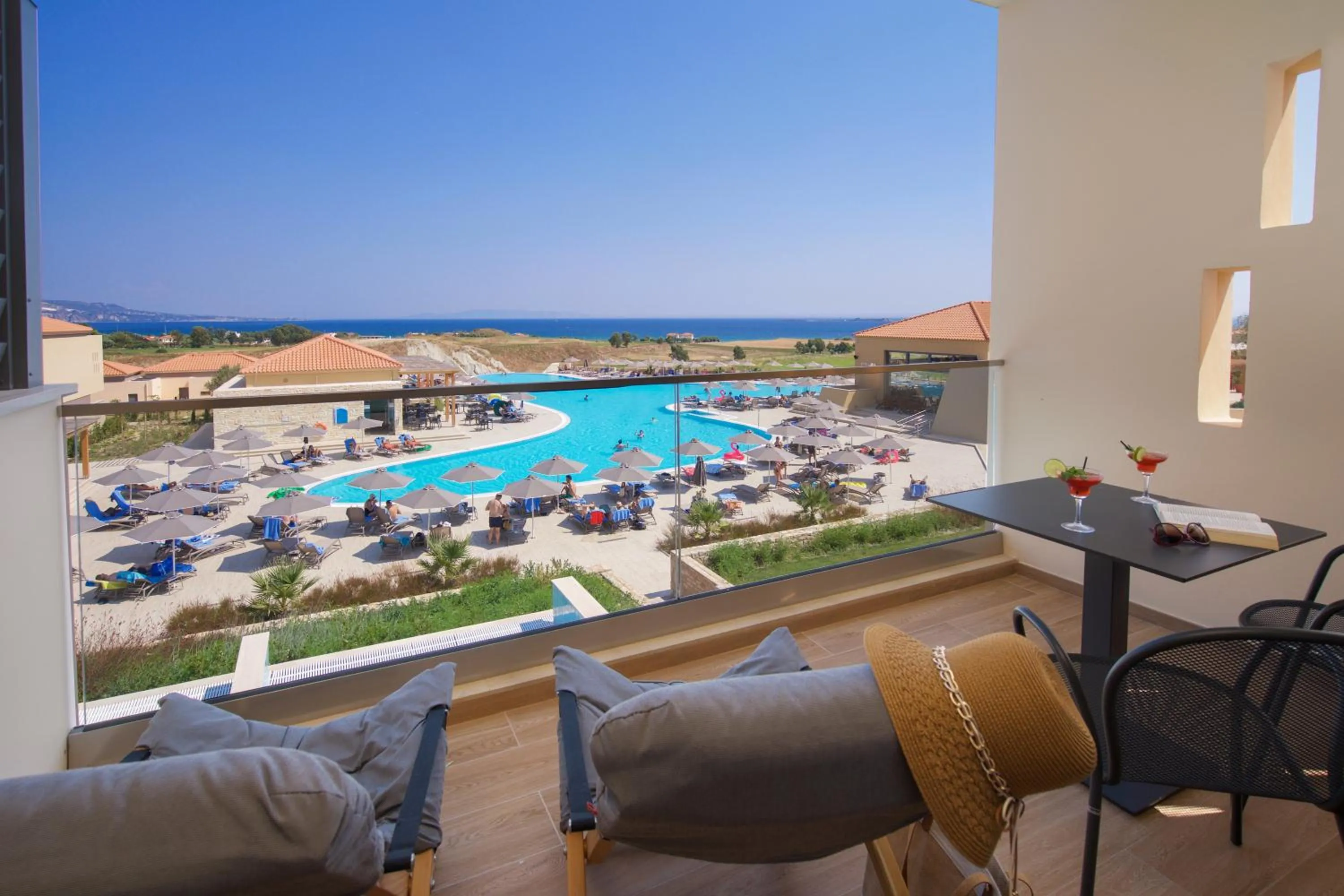 Balcony/Terrace in Apollonion Asterias Resort and Spa