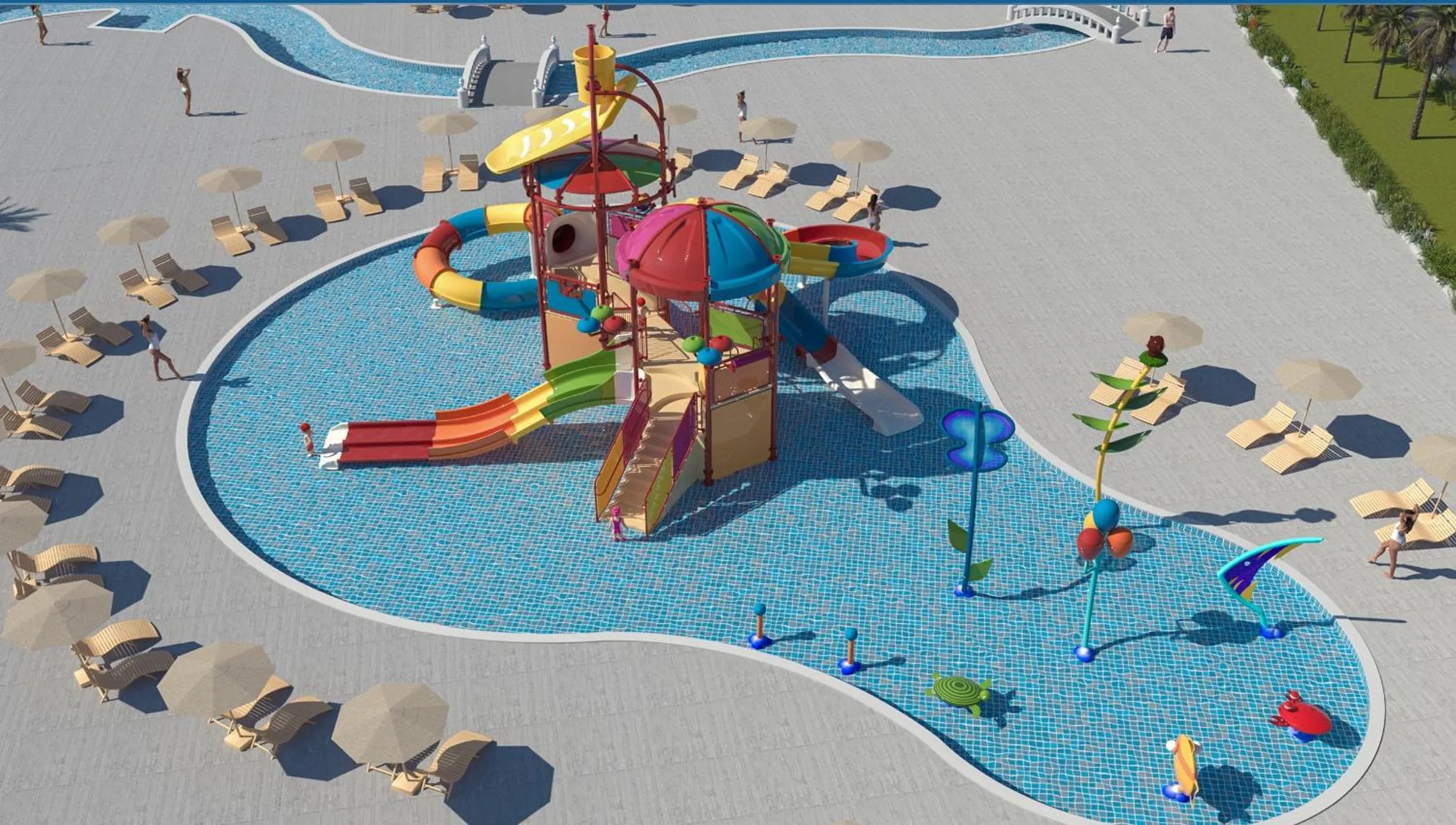 Aqua park in Apollonion Asterias Resort and Spa