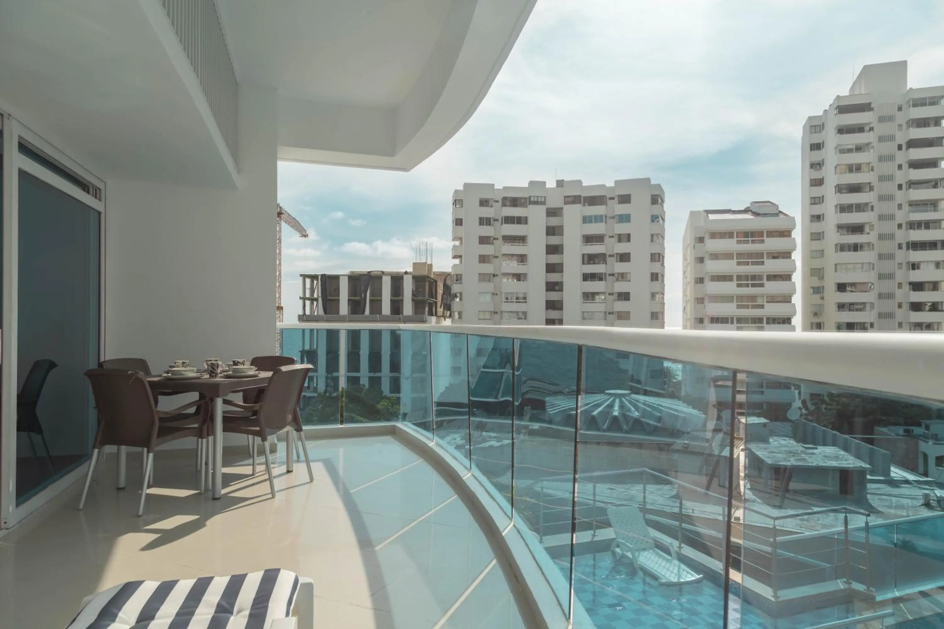 Balcony/Terrace in Apartamento Vista Mar 1707