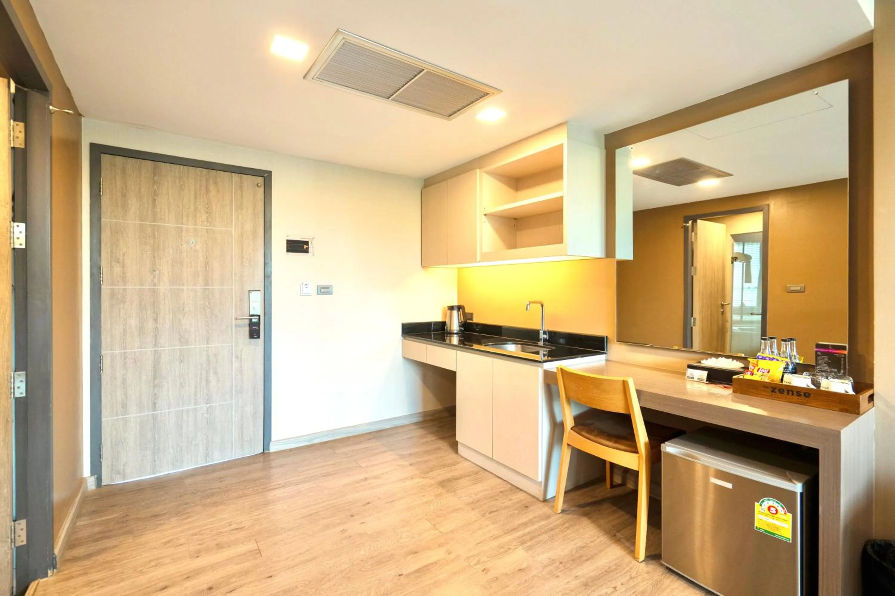 Kitchen or kitchenette in The Zense Boutique Hotel