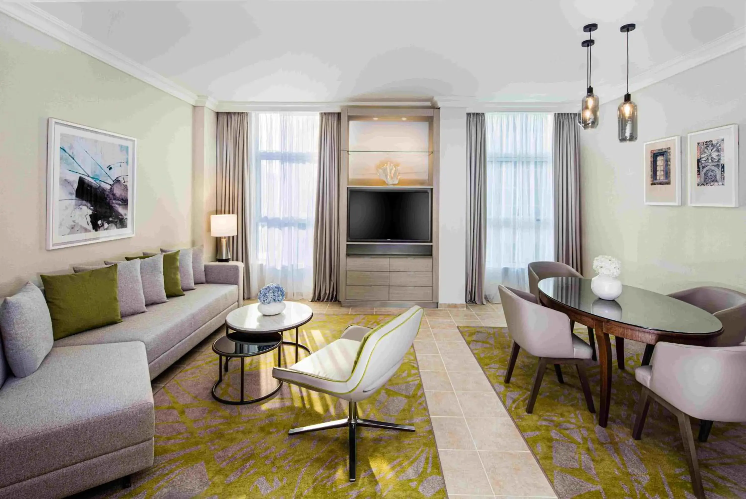 Living room in Beach Rotana – All Suites Living room in Beach Rotana – All Suites