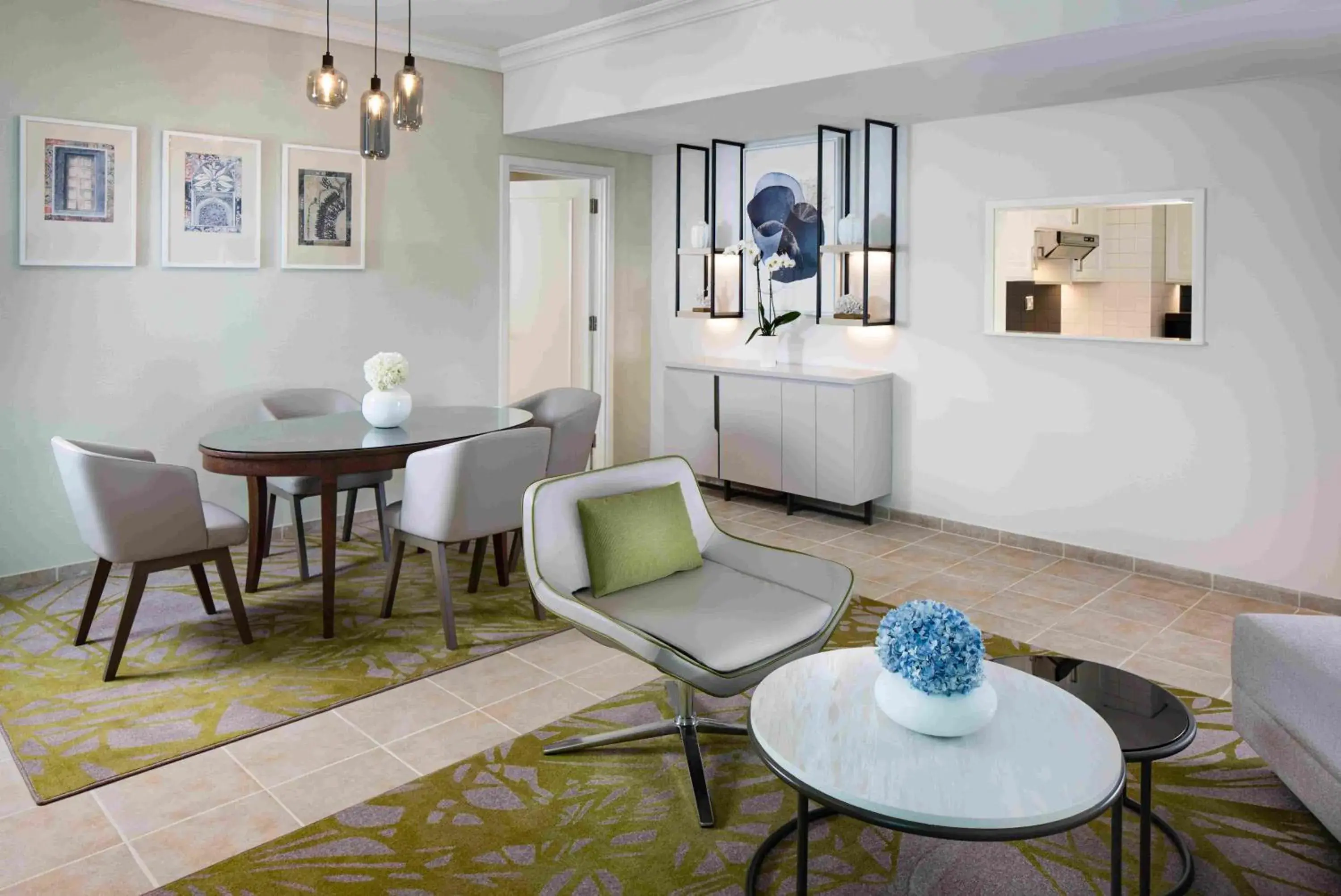 Living room in Beach Rotana – All Suites Living room in Beach Rotana – All Suites