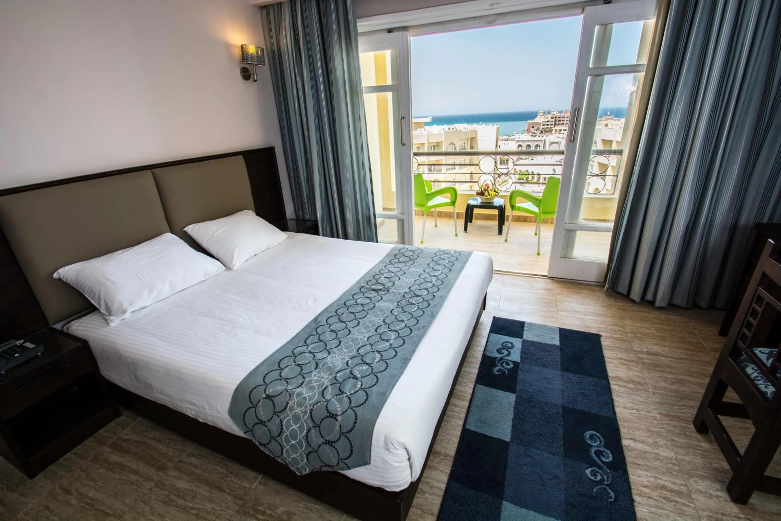 View (from property/room), Bed in Sunny Days Mirette Family Resort