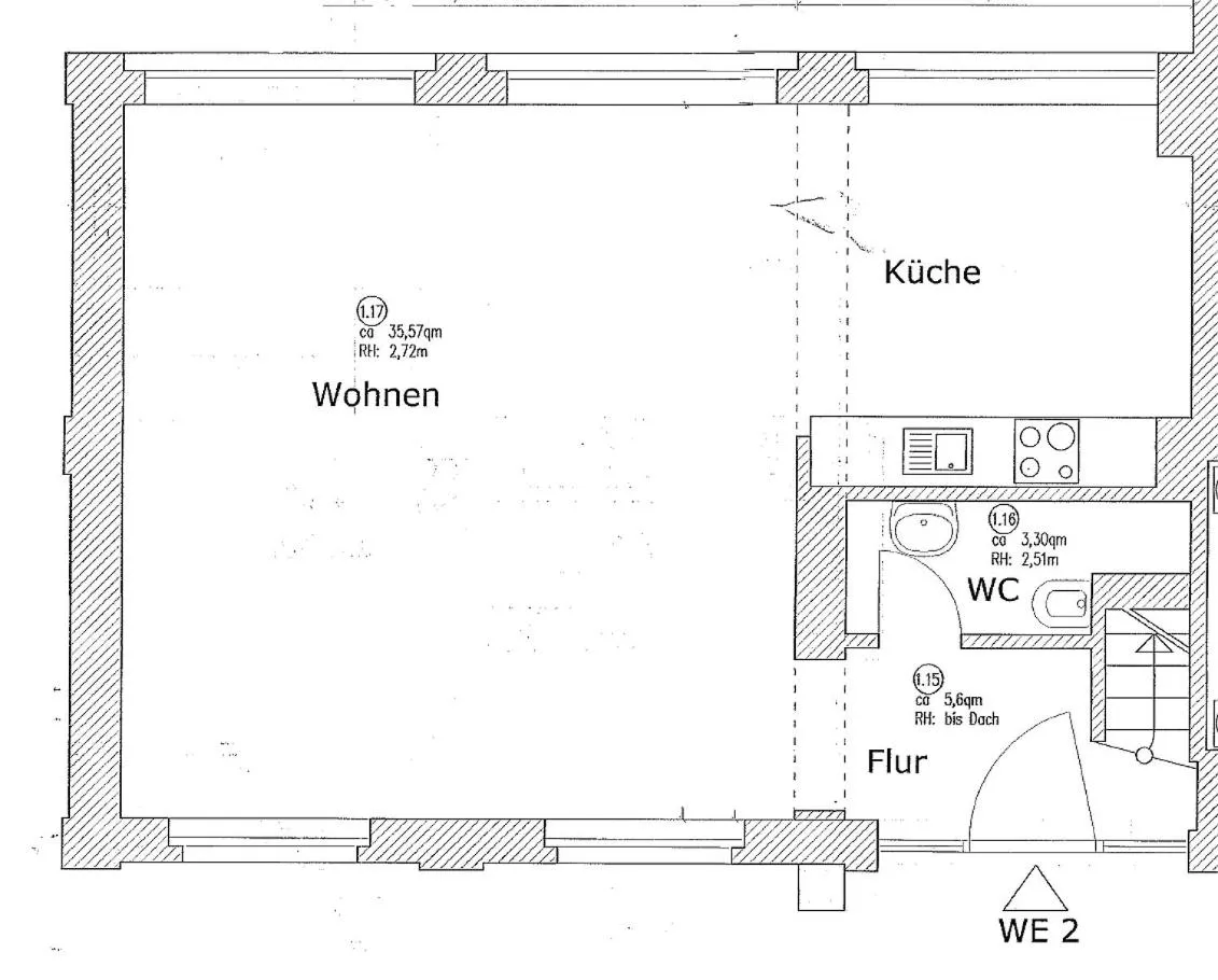 Floor plan in Villa am Park Apartment
