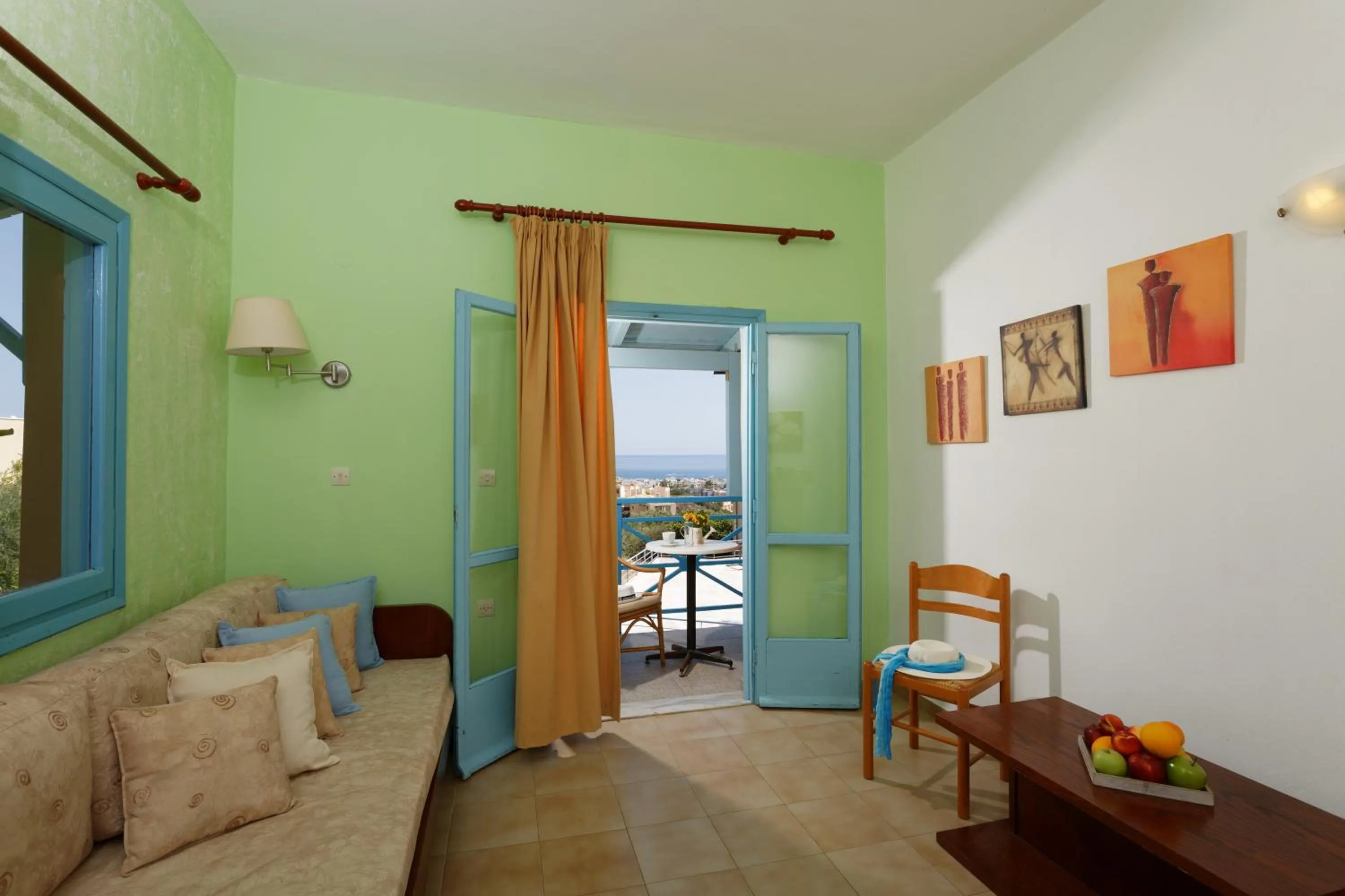 Seating area in Piskopiano Village