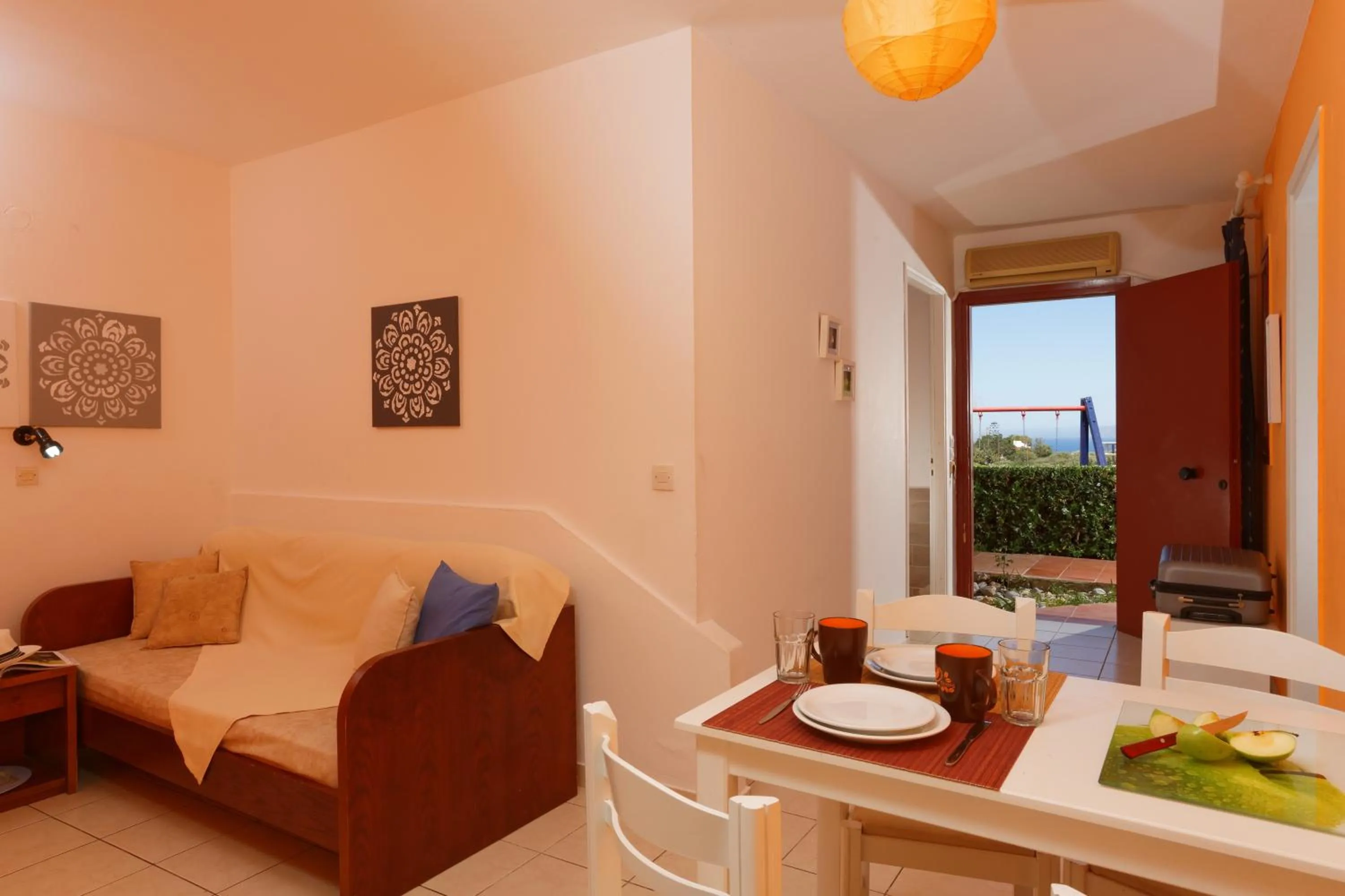 Seating area in Piskopiano Village