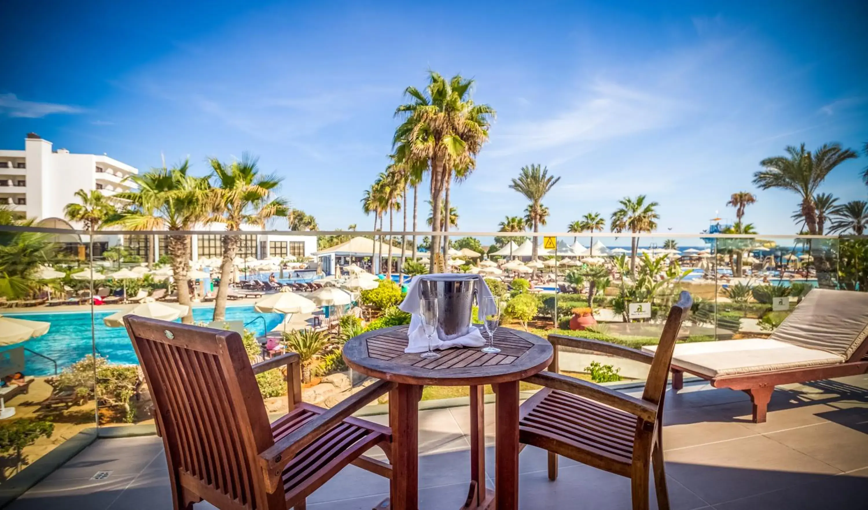 Pool view in Adams Beach Hotel & Spa